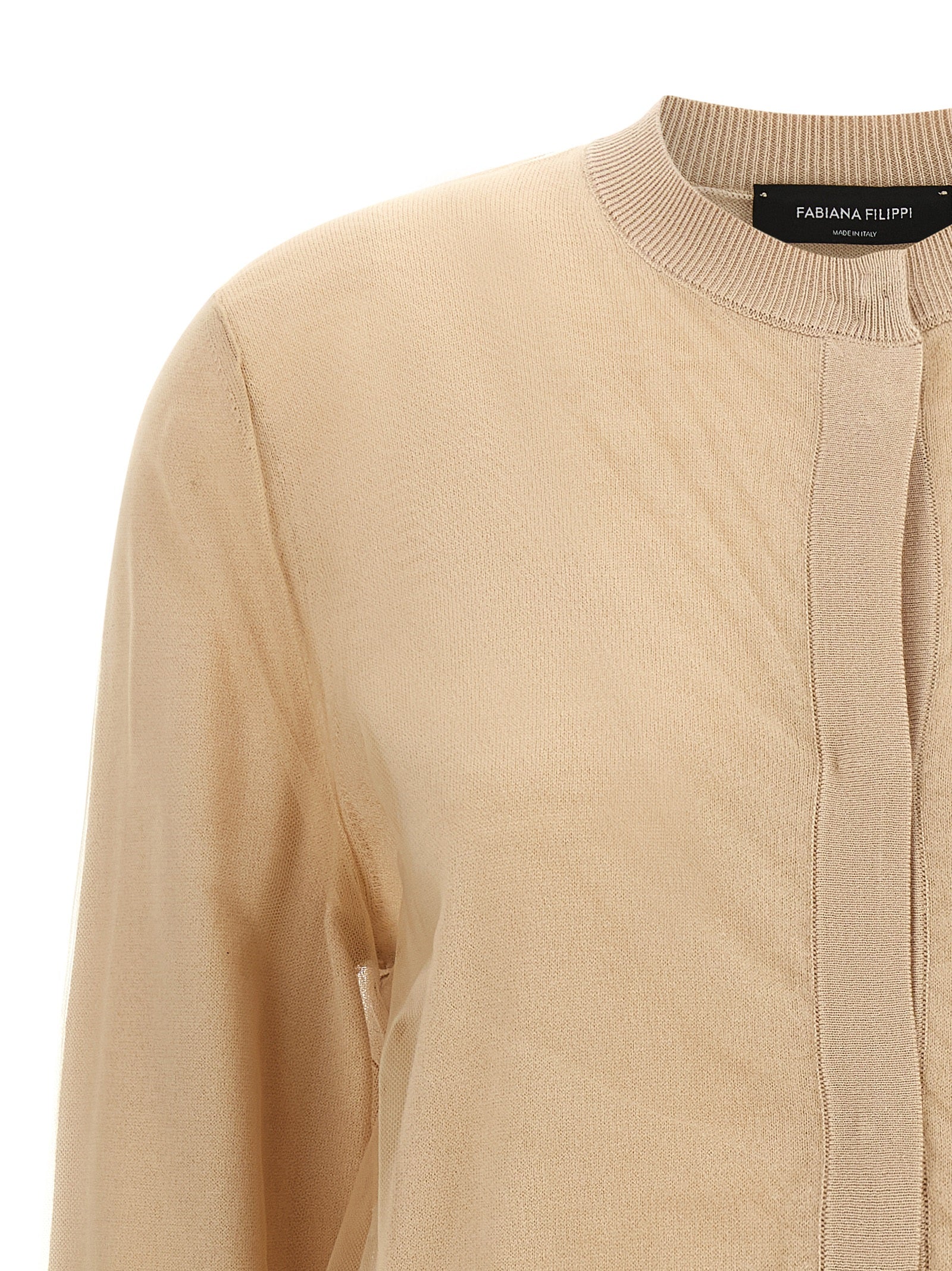 Fabiana Filippi Brown Virgin Wool Women's Cardigan