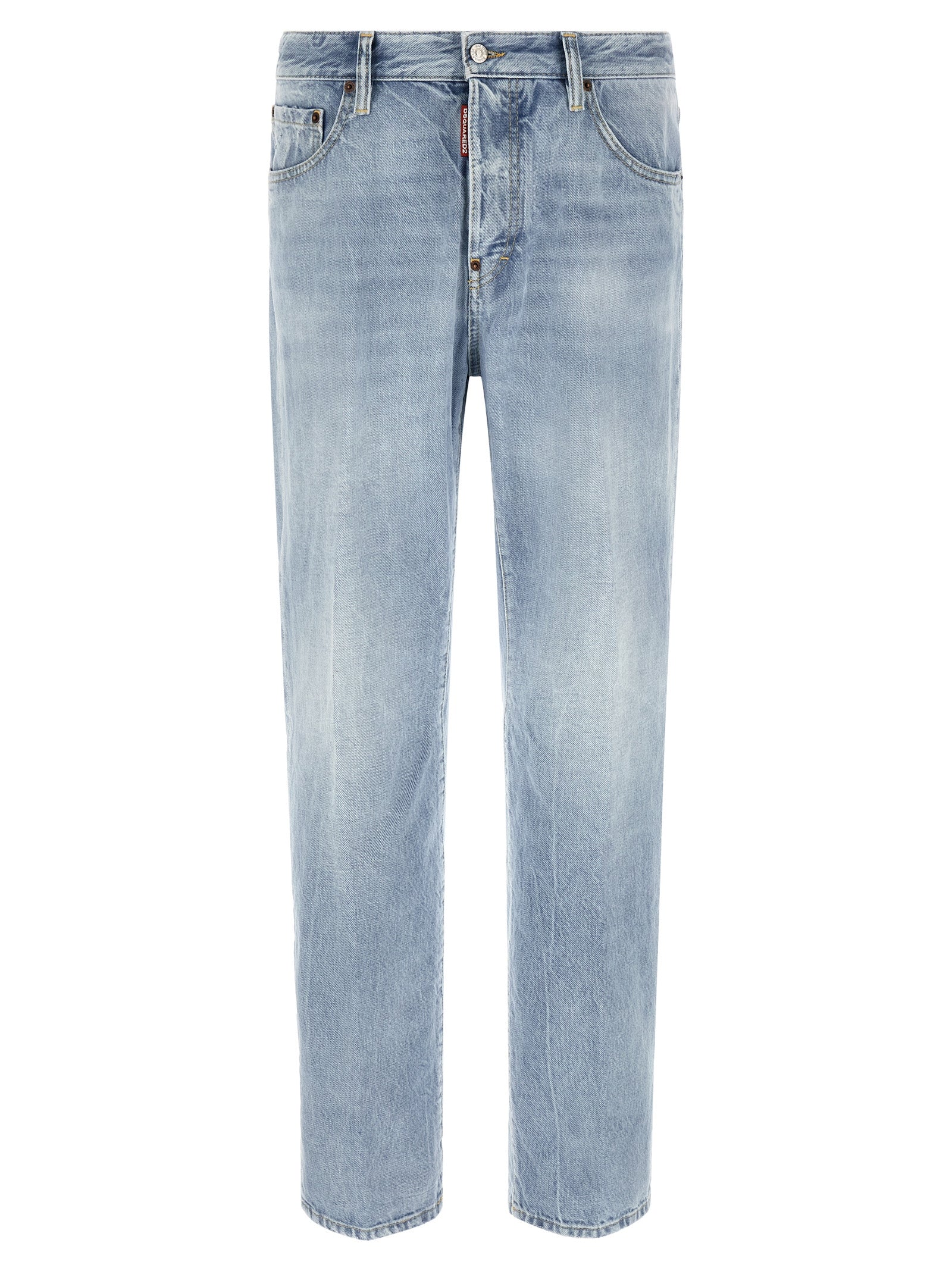 Dsquared² Blue Cotton Straight-Leg Men's Jeans