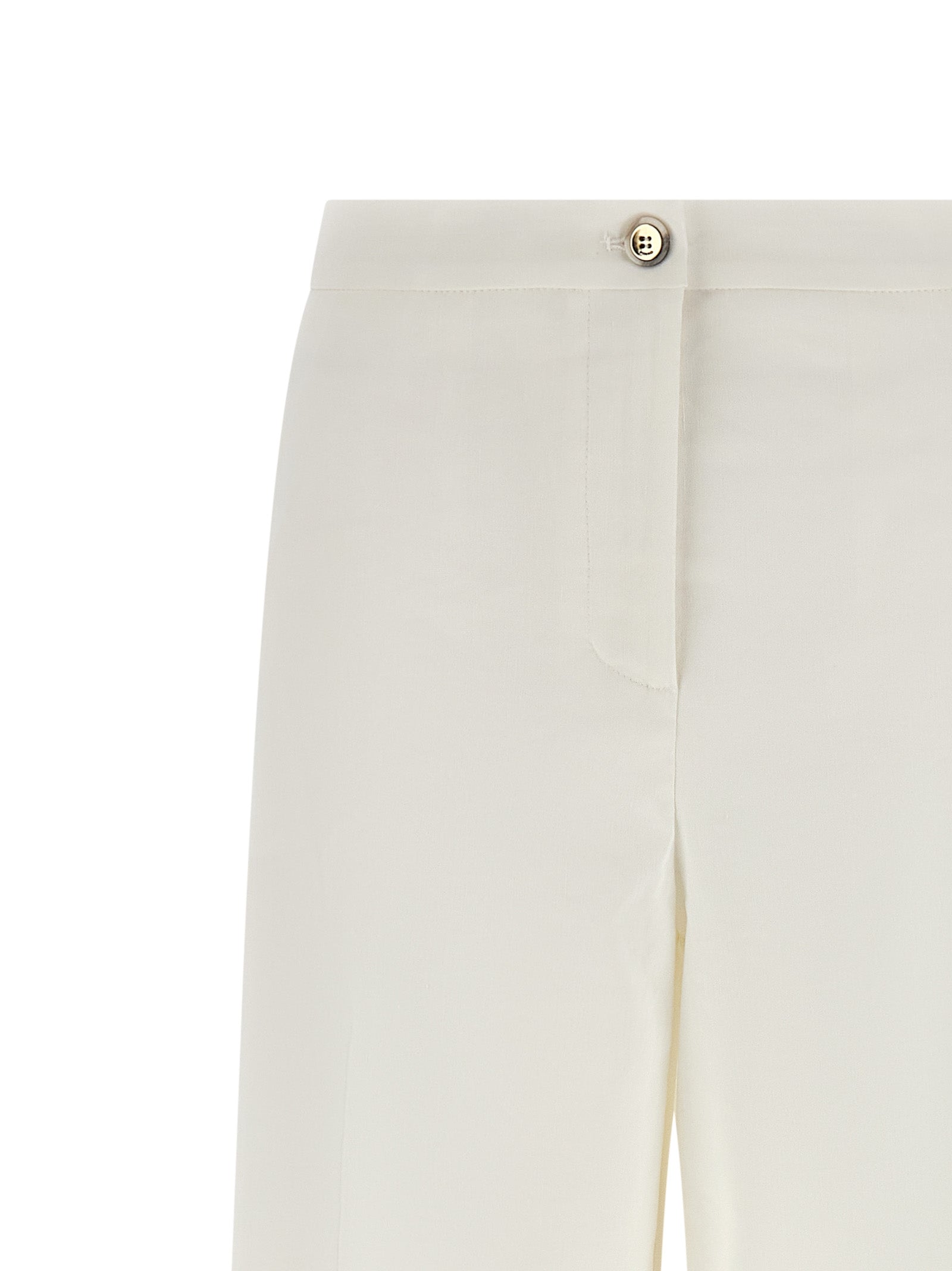 PINKO White Linen Casual Women's Pants