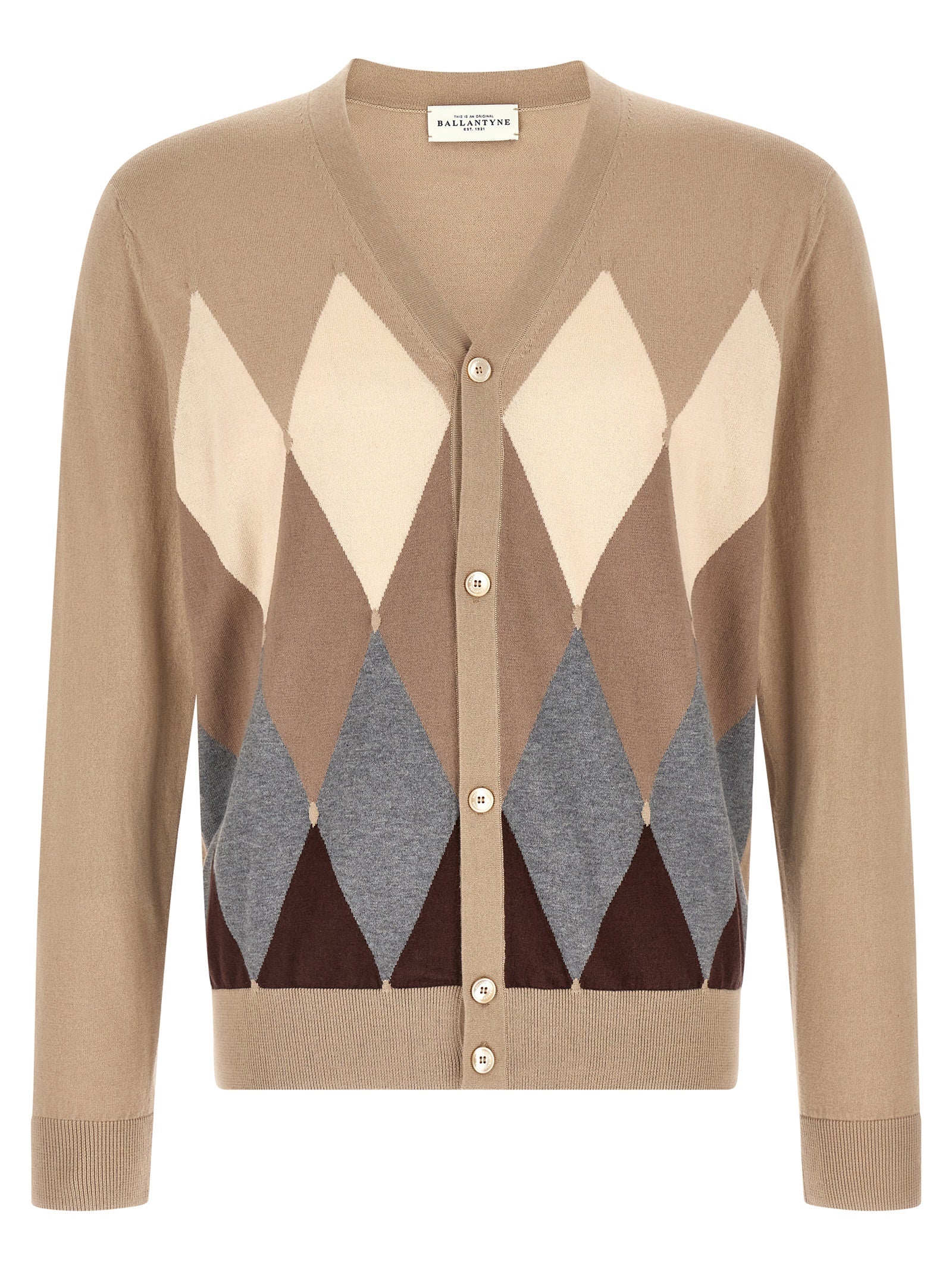 Ballantyne Beige Cotton Men's Cardigan