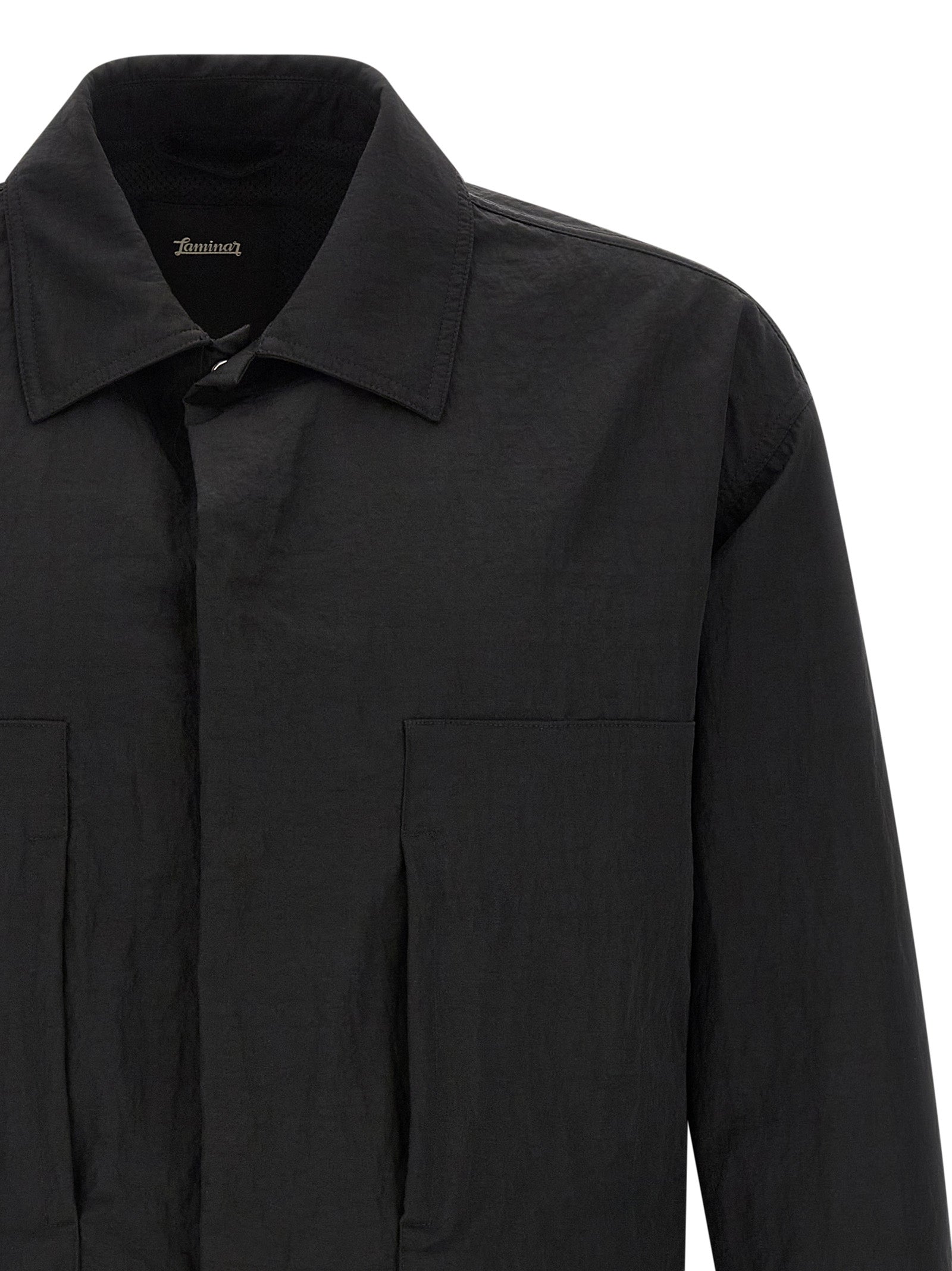 LAMINAR Black Polyamide Full-Length Men's Jacket