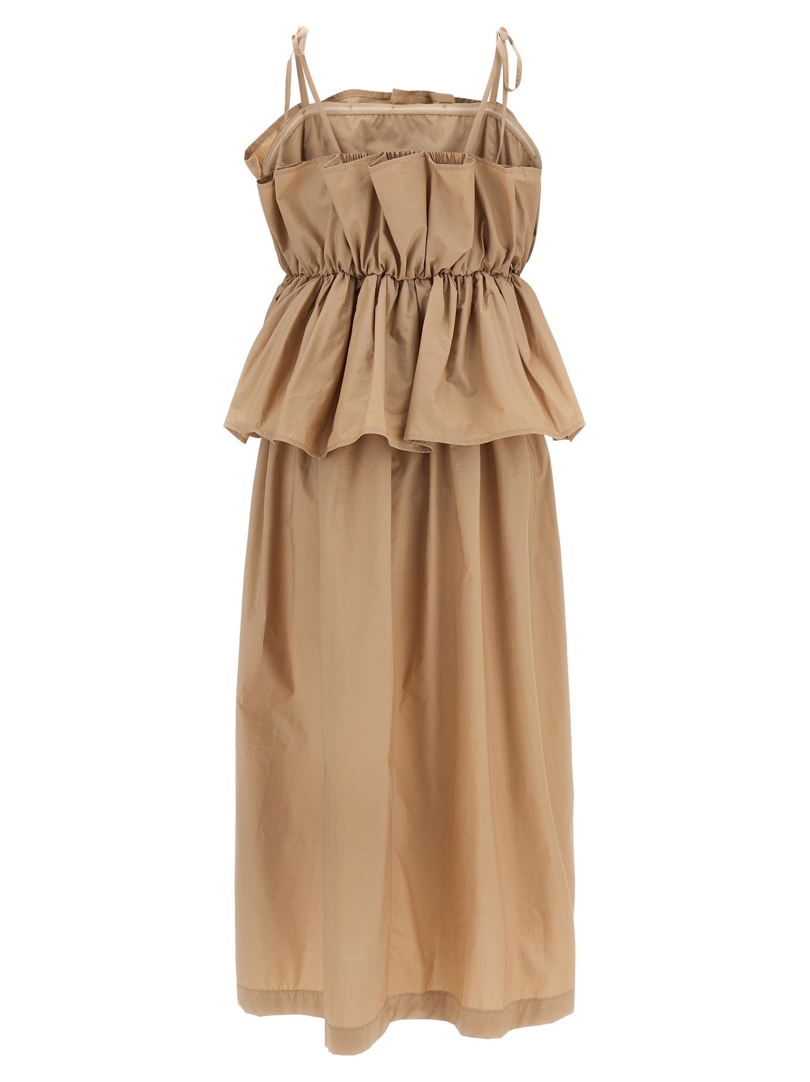 Twinset Beige Cotton Long Women's Dress