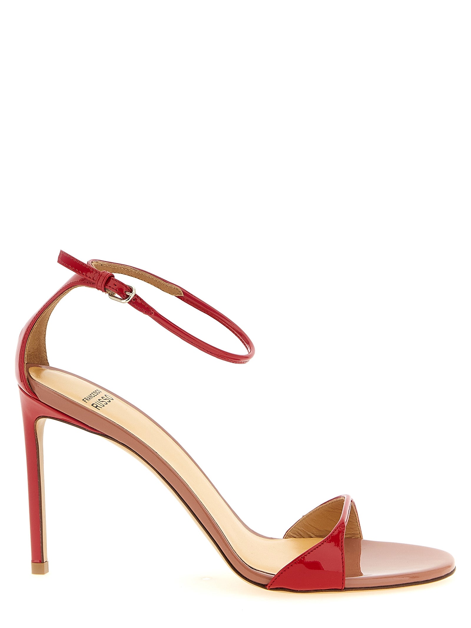 Francesco Russo Multicolor Goatskin Stiletto Heel Women's Sandals