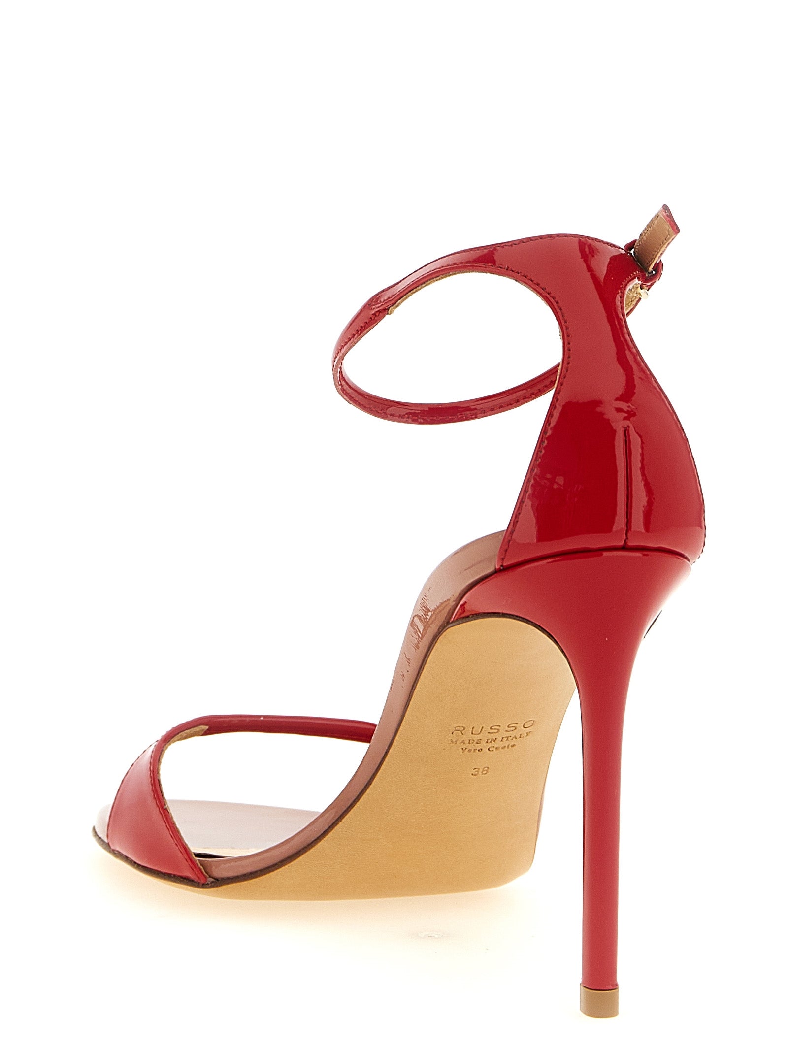 Francesco Russo Multicolor Goatskin Stiletto Heel Women's Sandals