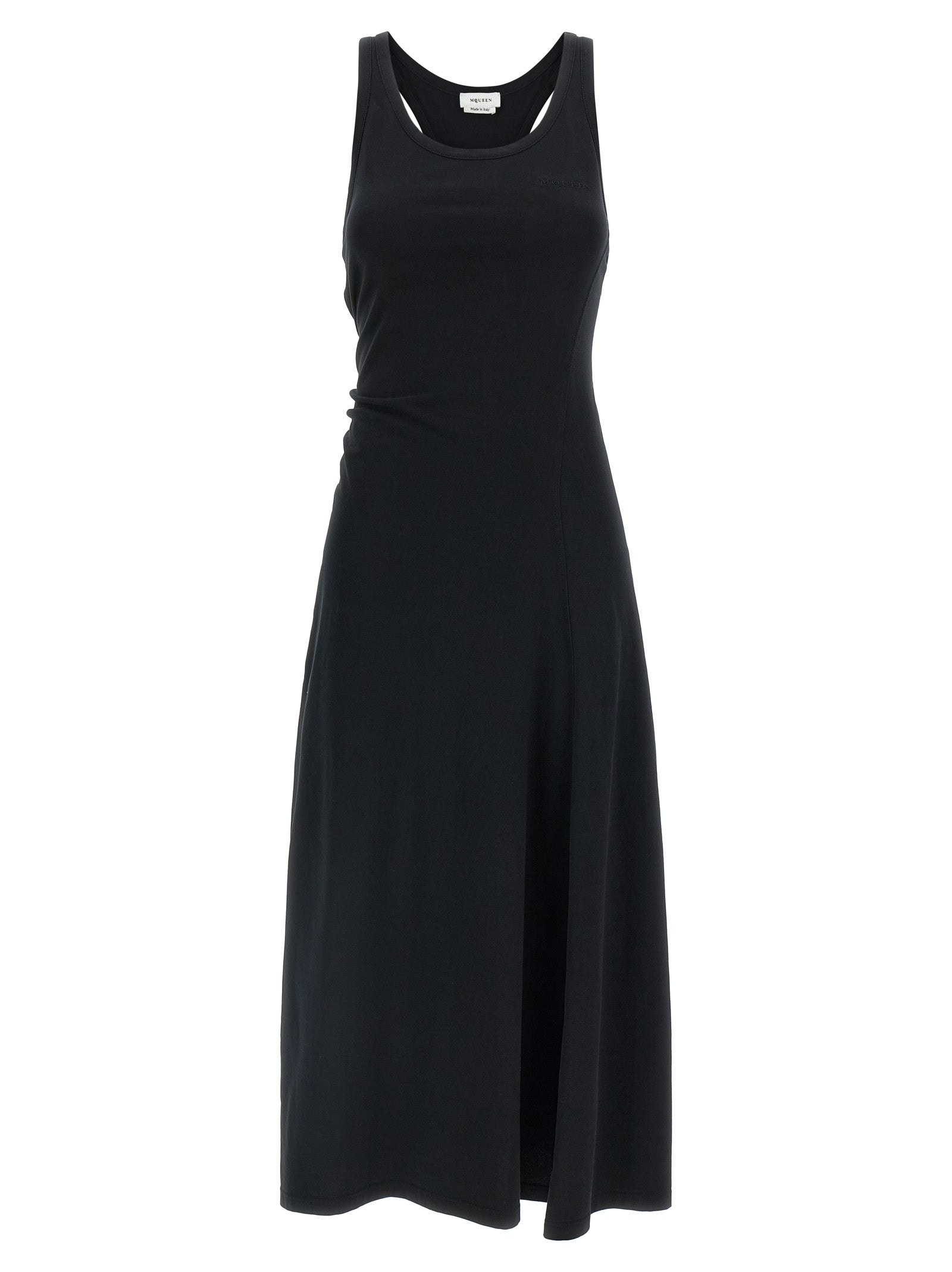 Alexander McQueen Black Cotton Long Women's Dress