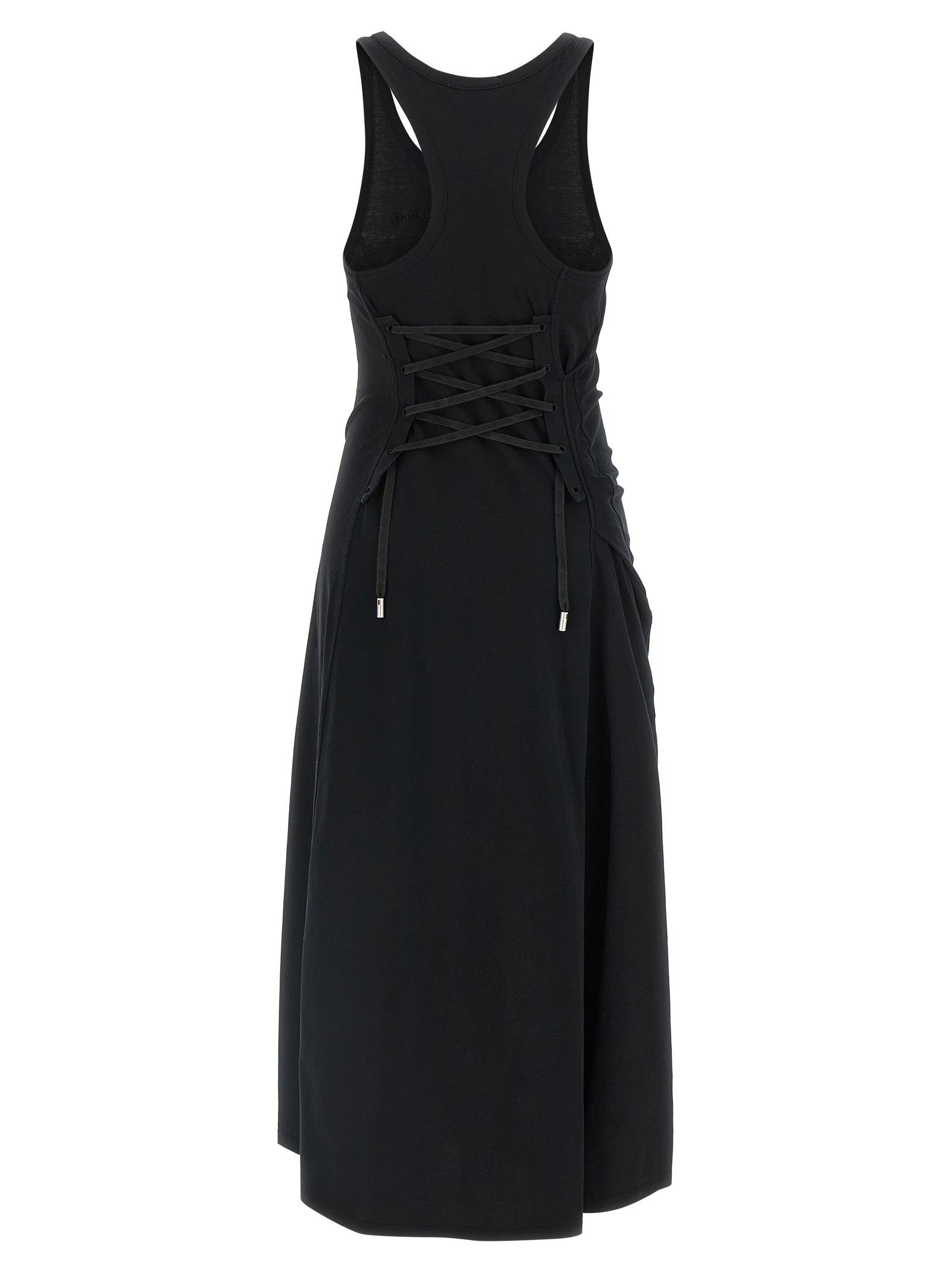 Alexander McQueen Black Cotton Long Women's Dress