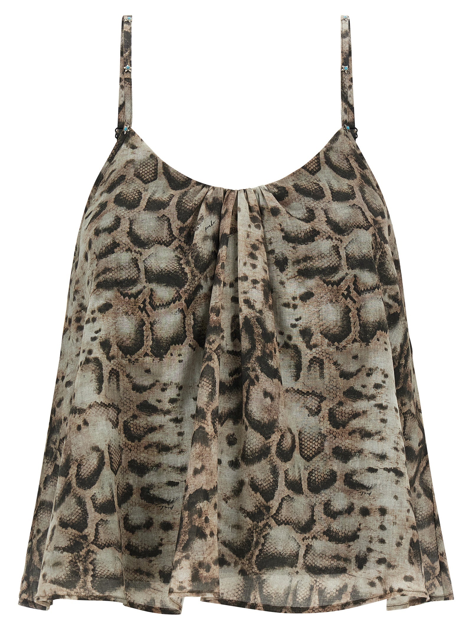 PINKO Gray Cotton Women's Blouse
