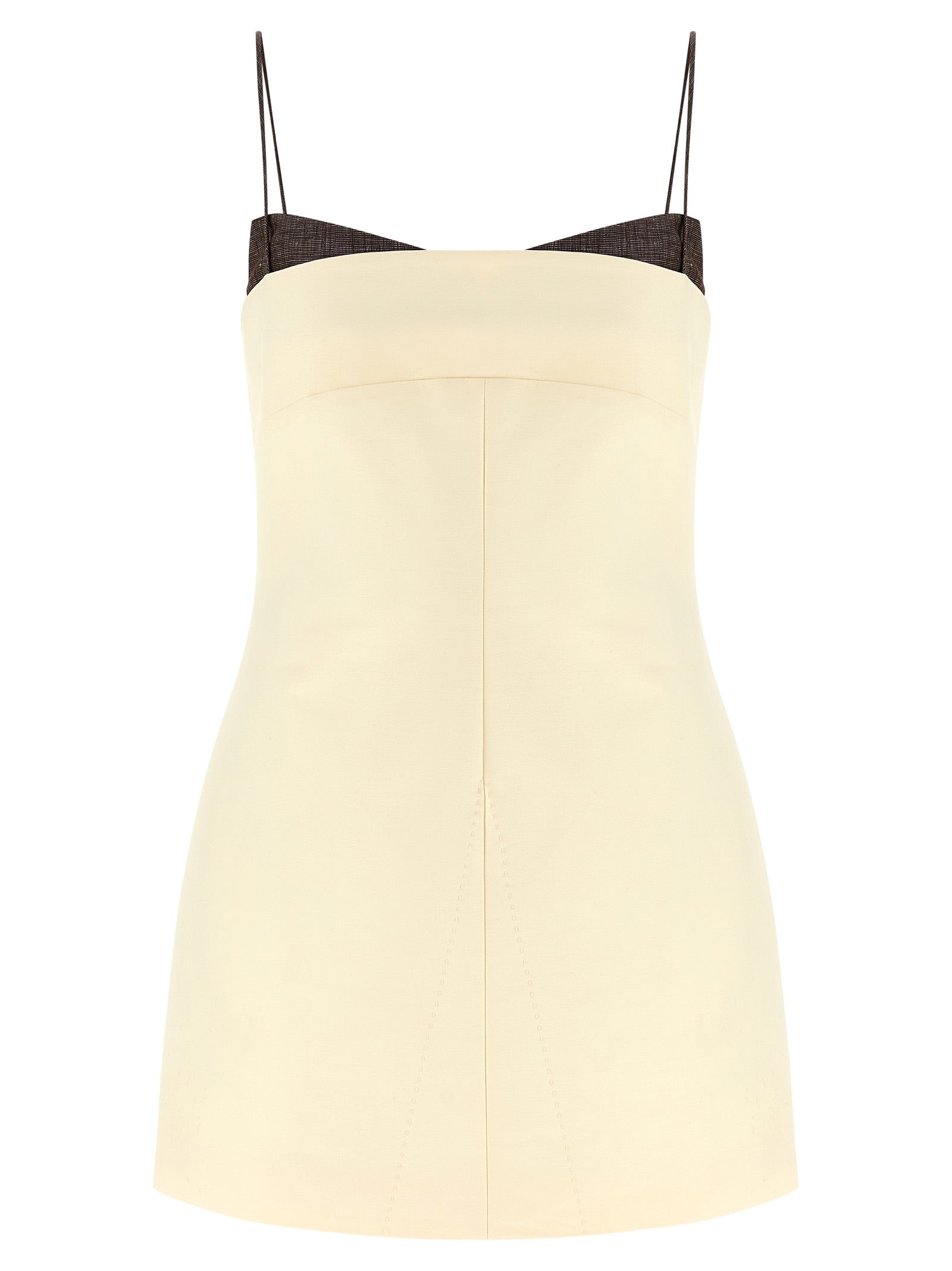 Entire Studios Beige Cotton Short Women's Dress