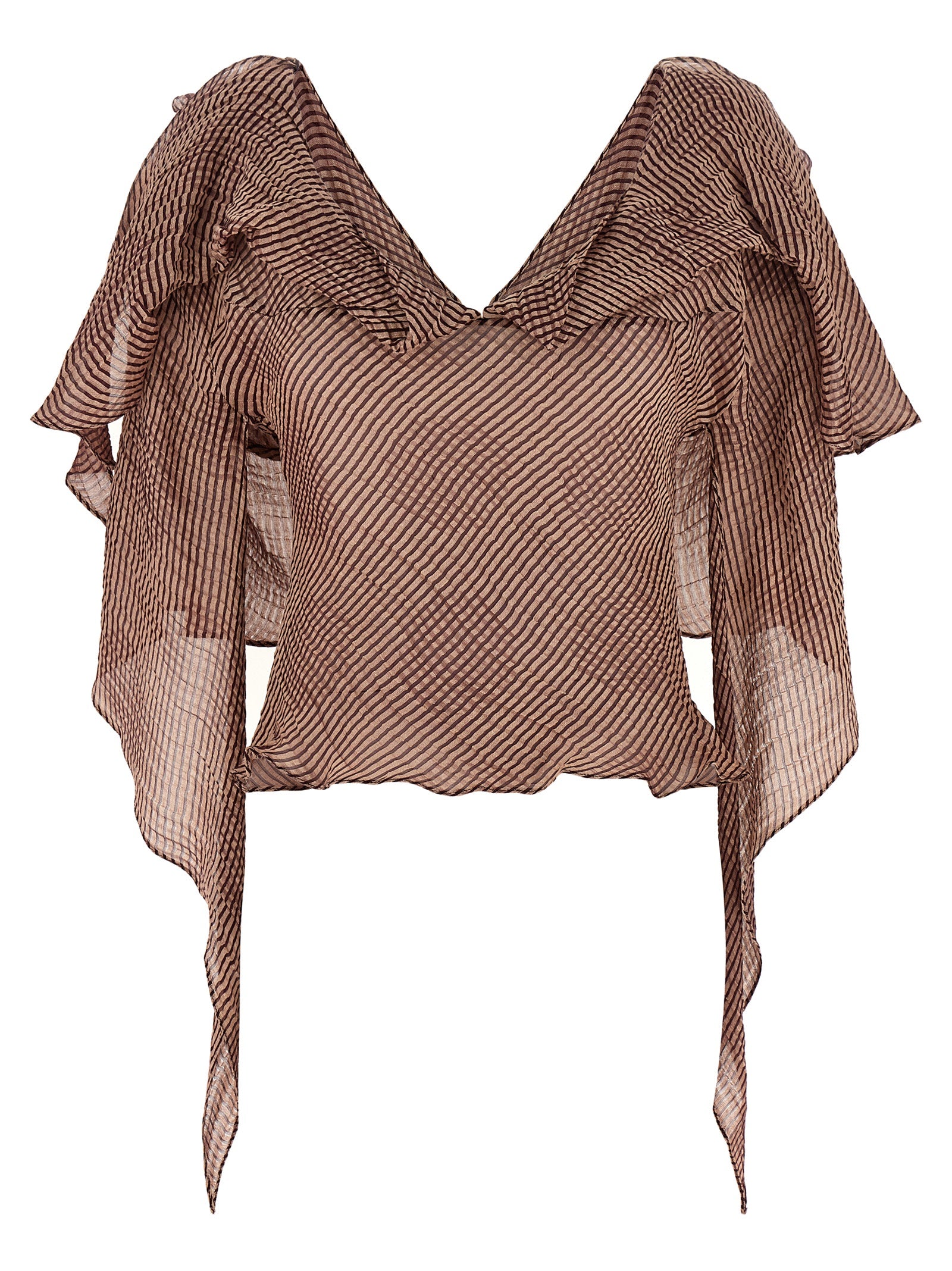 Kiko Kostadinov Bordeaux Linen Women's Blouse