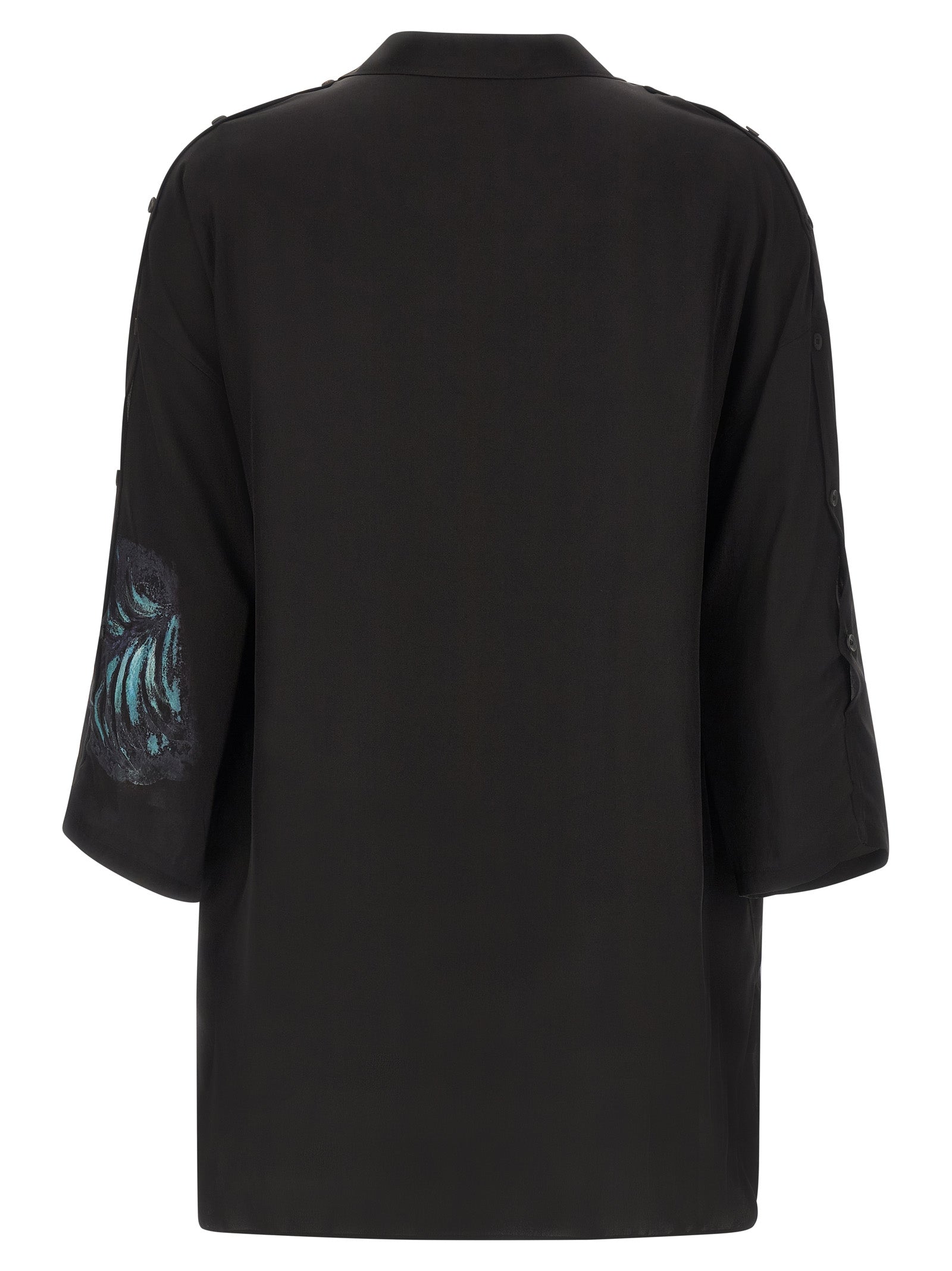 Yohji Yamamoto Black Silk Men's Blouse