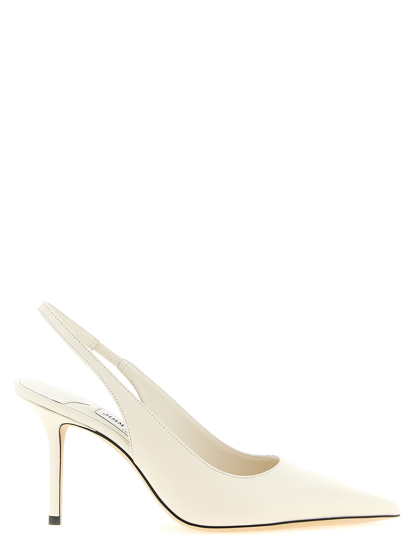 Jimmy Choo White Leather High Heel Women's Pumps