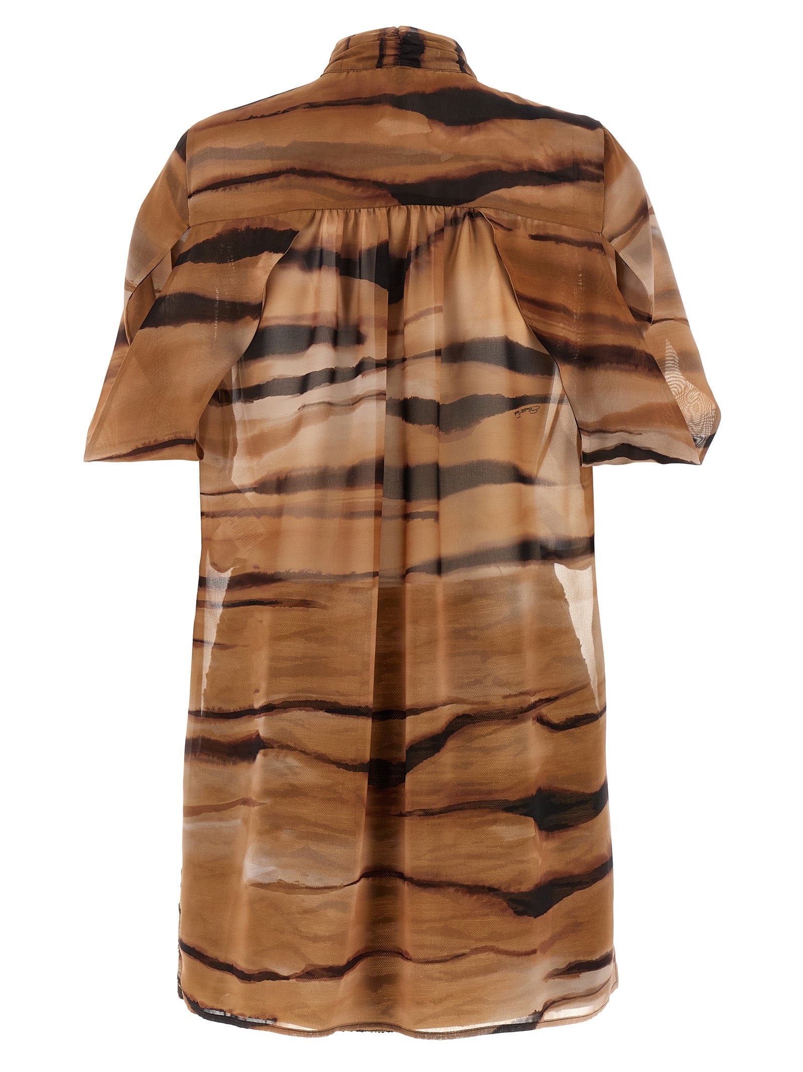 Elisabetta Franchi Brown Polyester Short Women's Dress