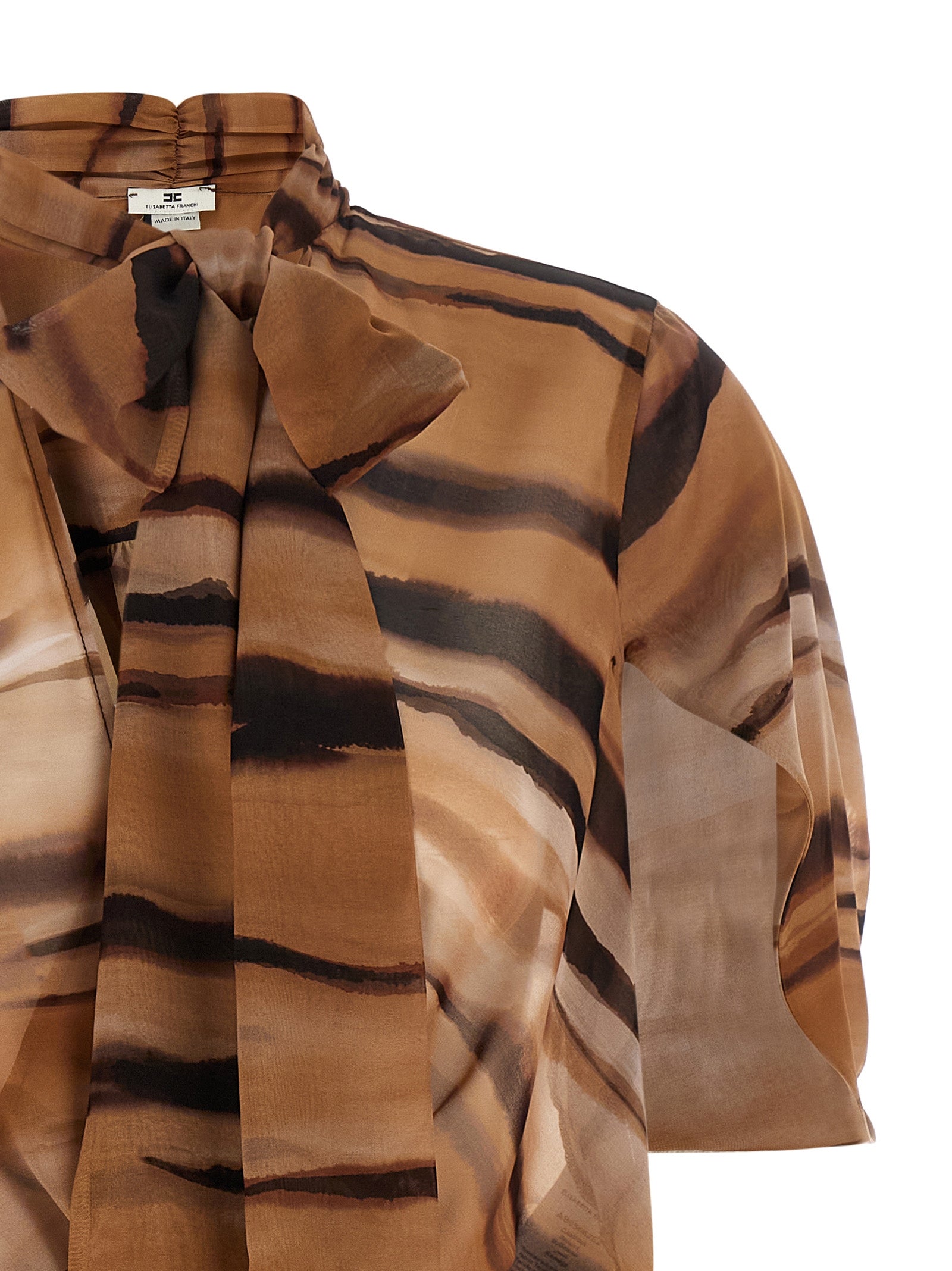 Elisabetta Franchi Brown Polyester Short Women's Dress