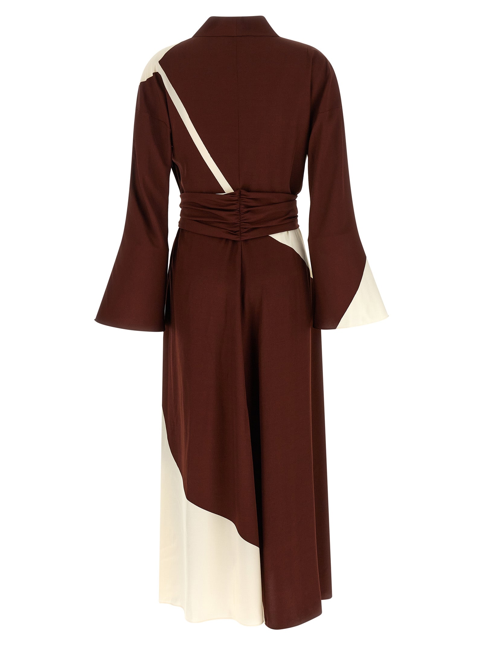 Alberta Ferretti Bordeaux Viscose Long Women's Dress