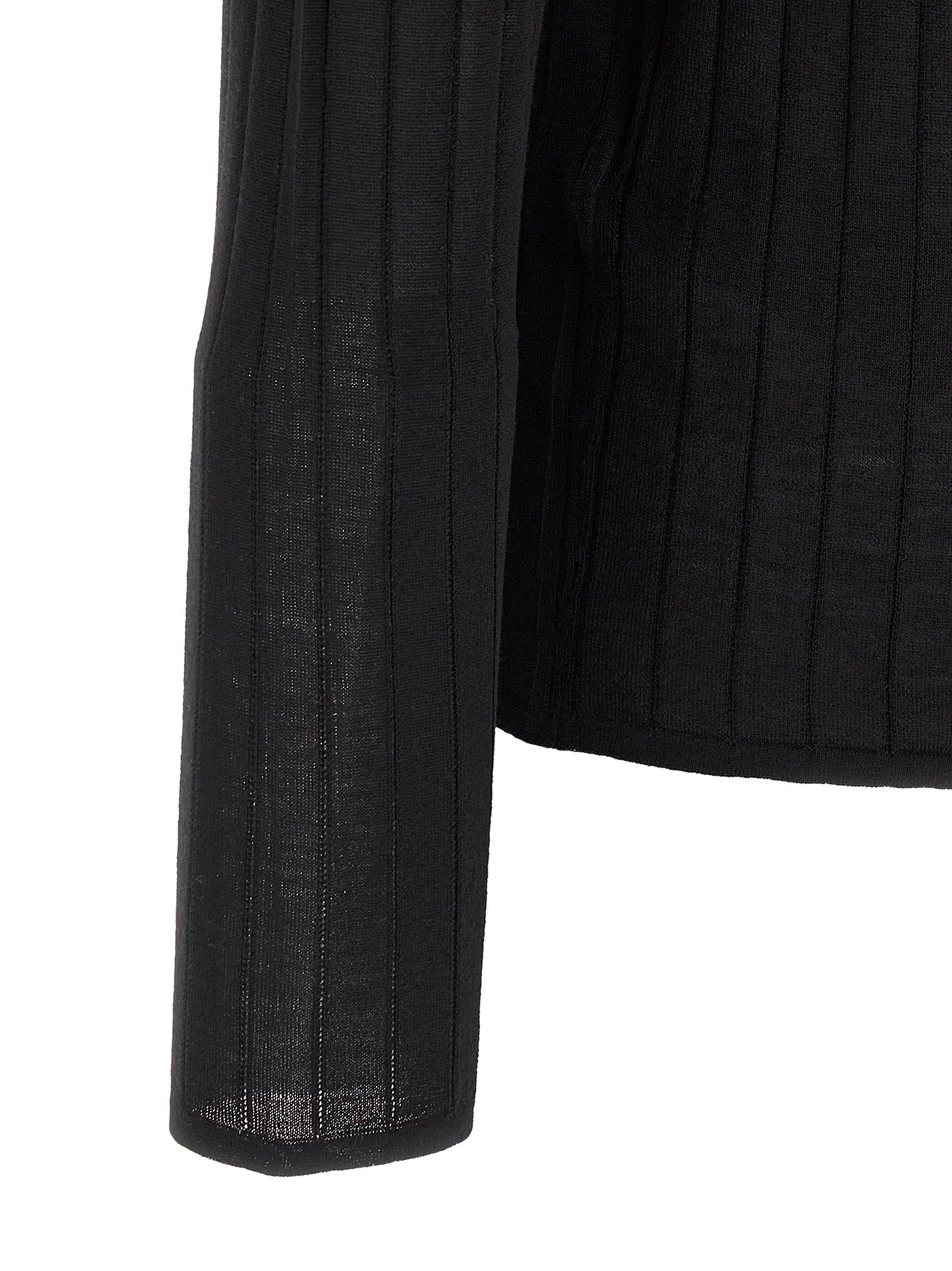 Saint Laurent Black Wool Polo Men's Shirt