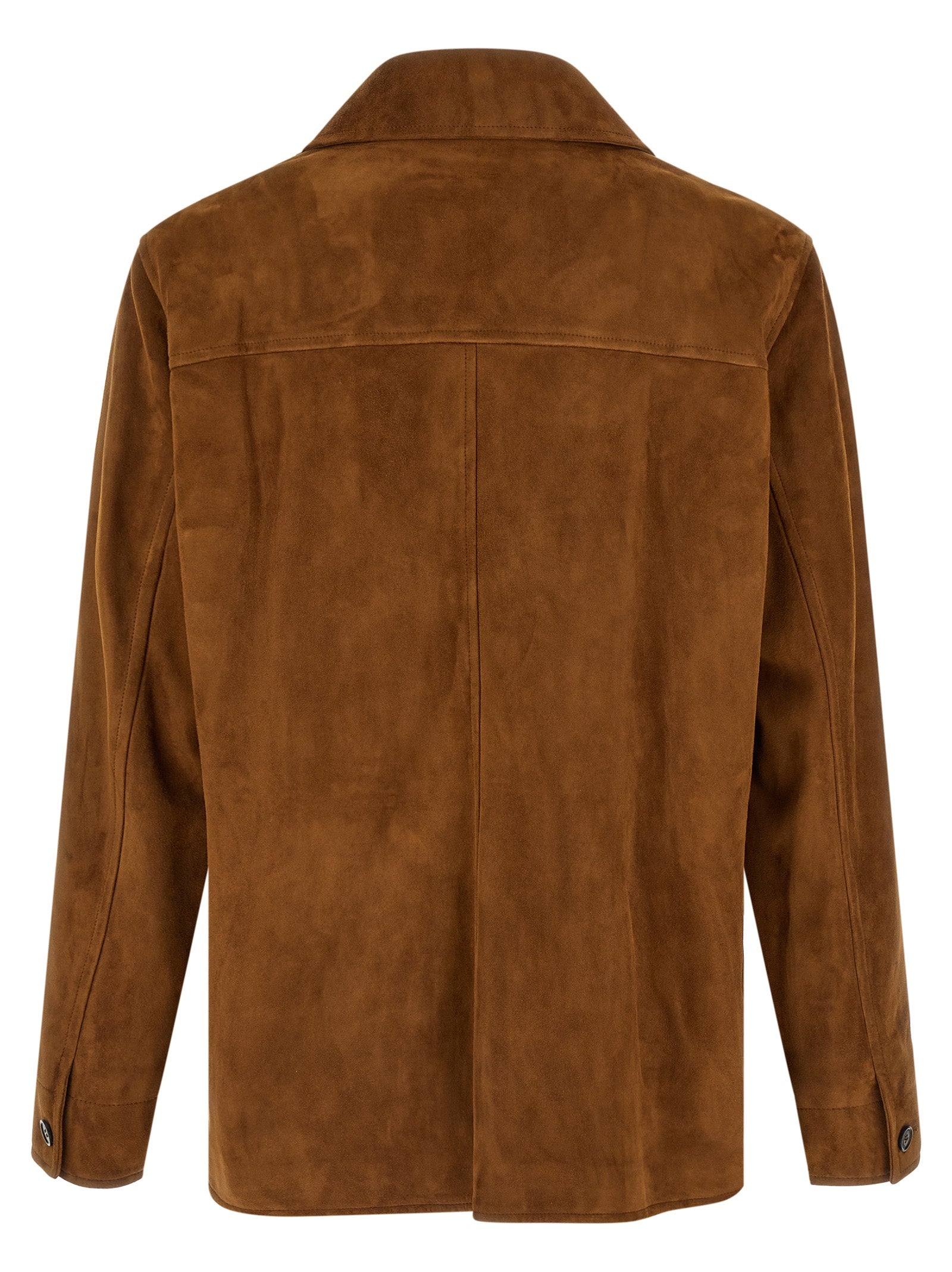 Saint Laurent Brown Lamb Leather Leather Men's Jacket