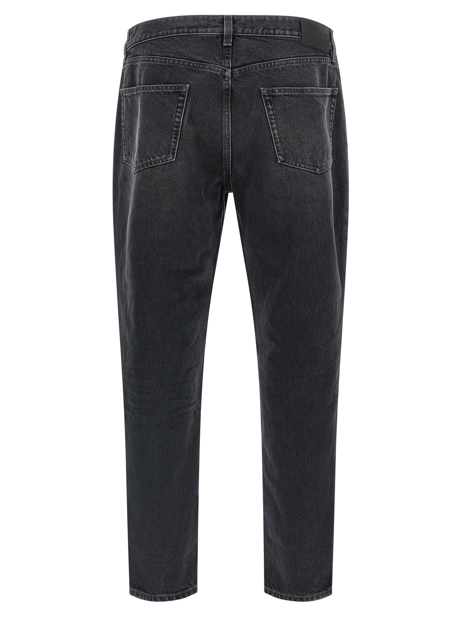 Saint Laurent Black Cotton Straight-Leg Men's Jeans