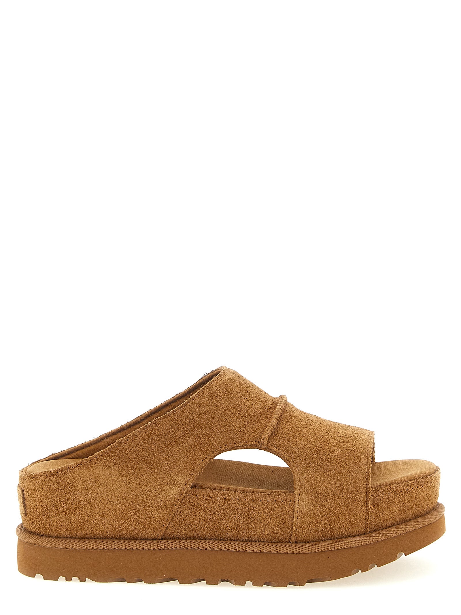 UGG Brown Leather Women's Slides