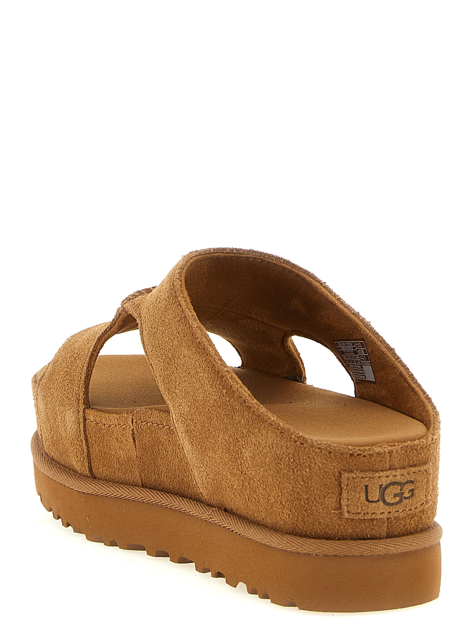 UGG Brown Leather Women's Slides