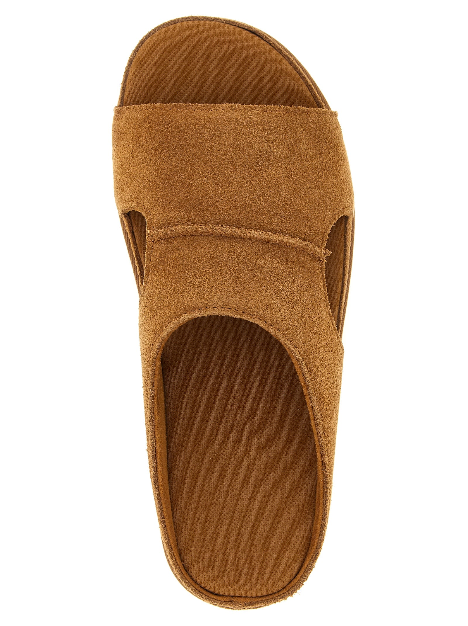 UGG Brown Leather Women's Slides