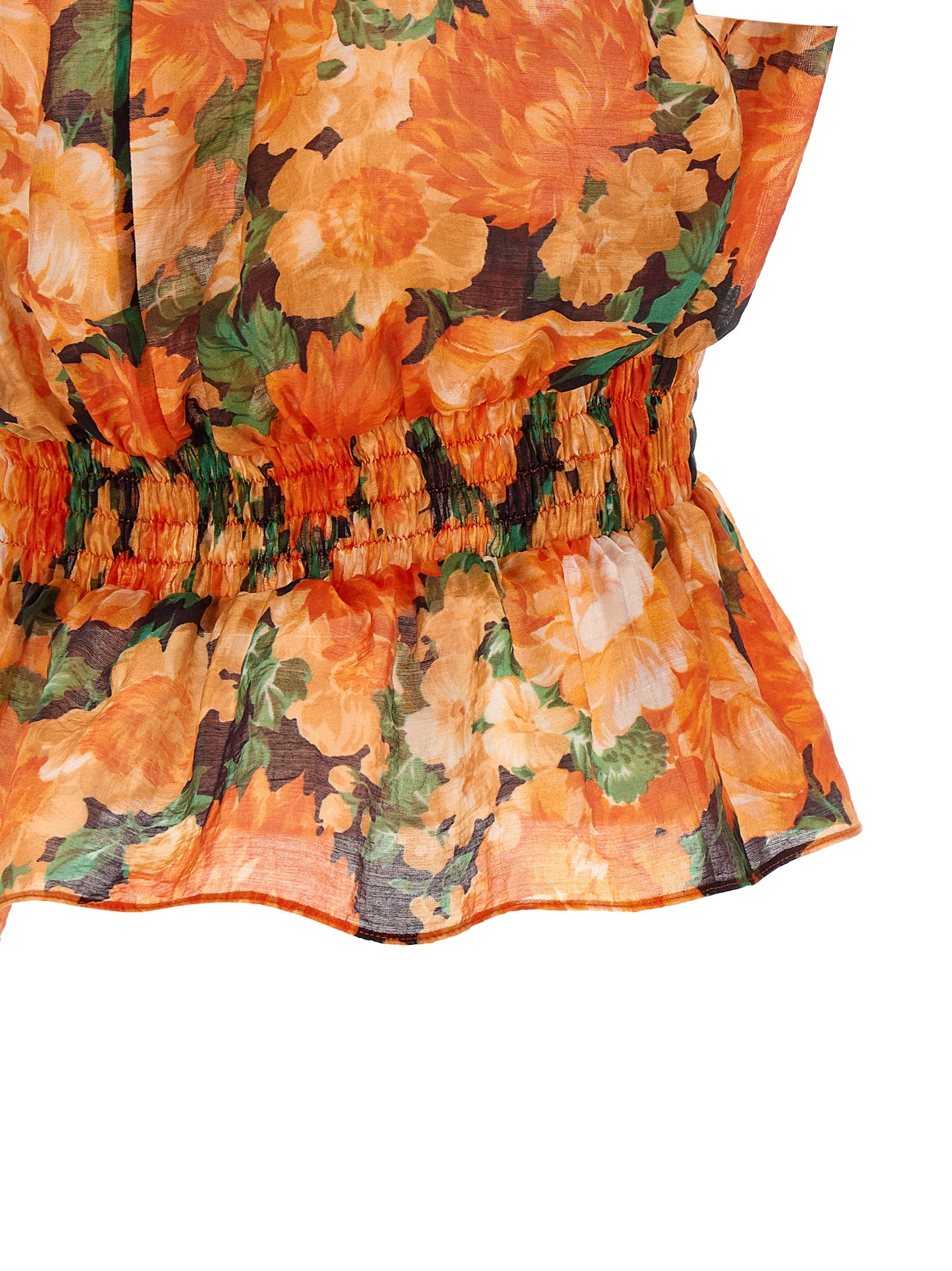 PINKO Orange Lyocell Pattern Women's Shirt