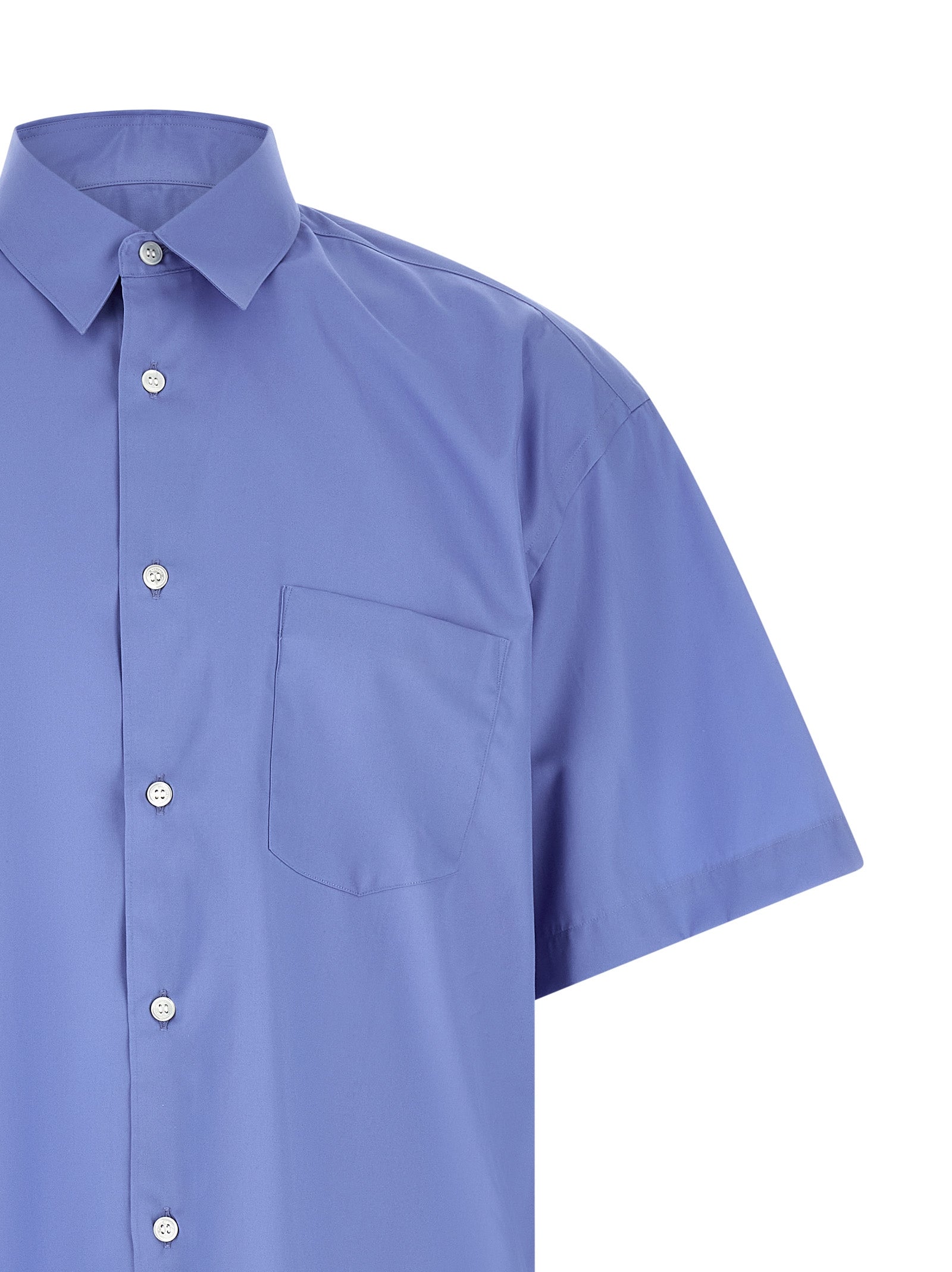 Comme Des Garçons Blue Cotton Men's Blouse