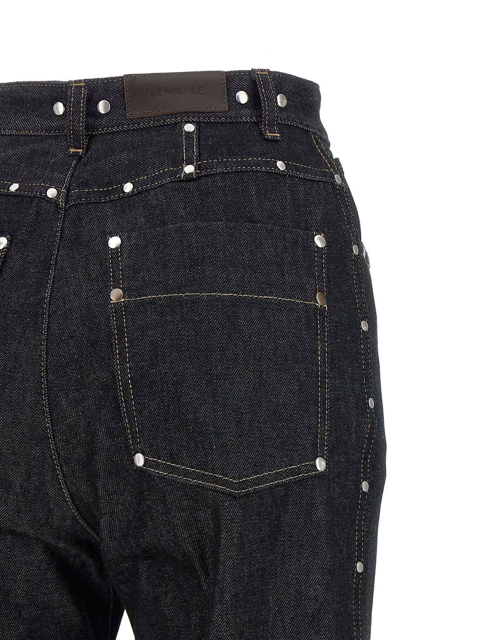 Lemaire Black Cotton High-Waisted Women's Jean