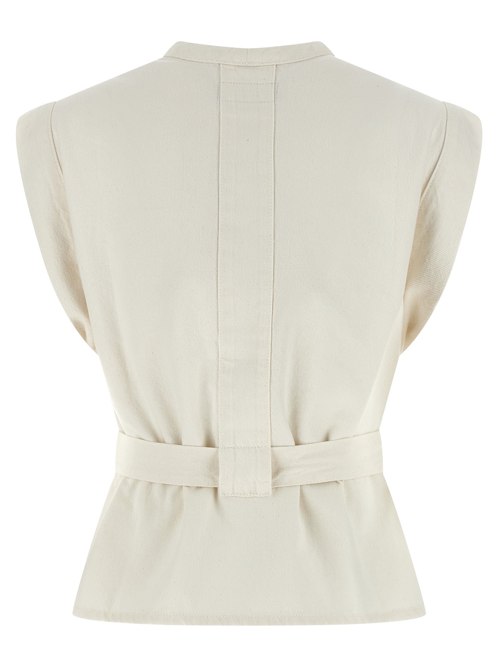 Lemaire White Cotton Sleeveless Women's Jacket