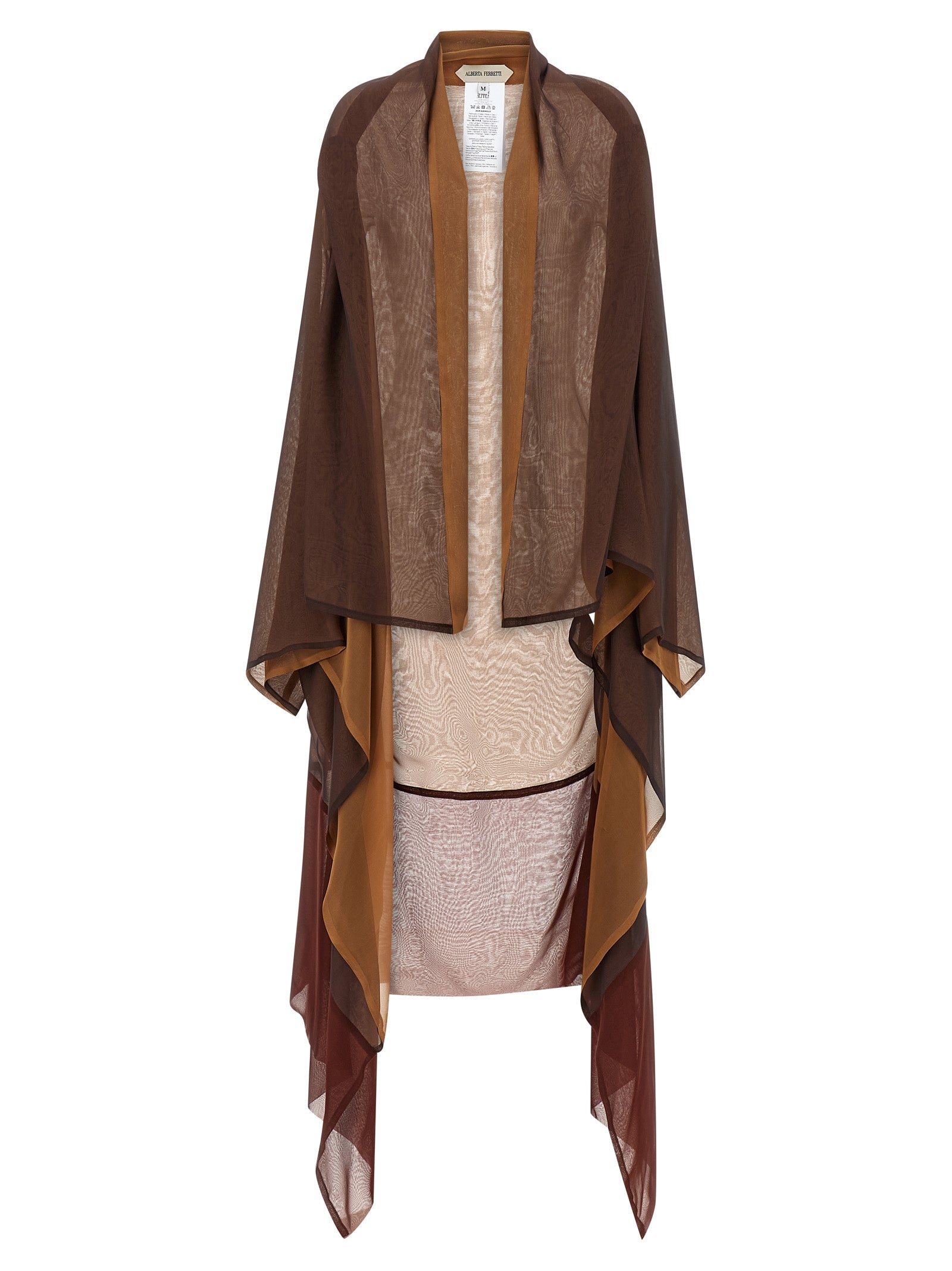 Alberta Ferretti Brown Silk Women's Cardigan