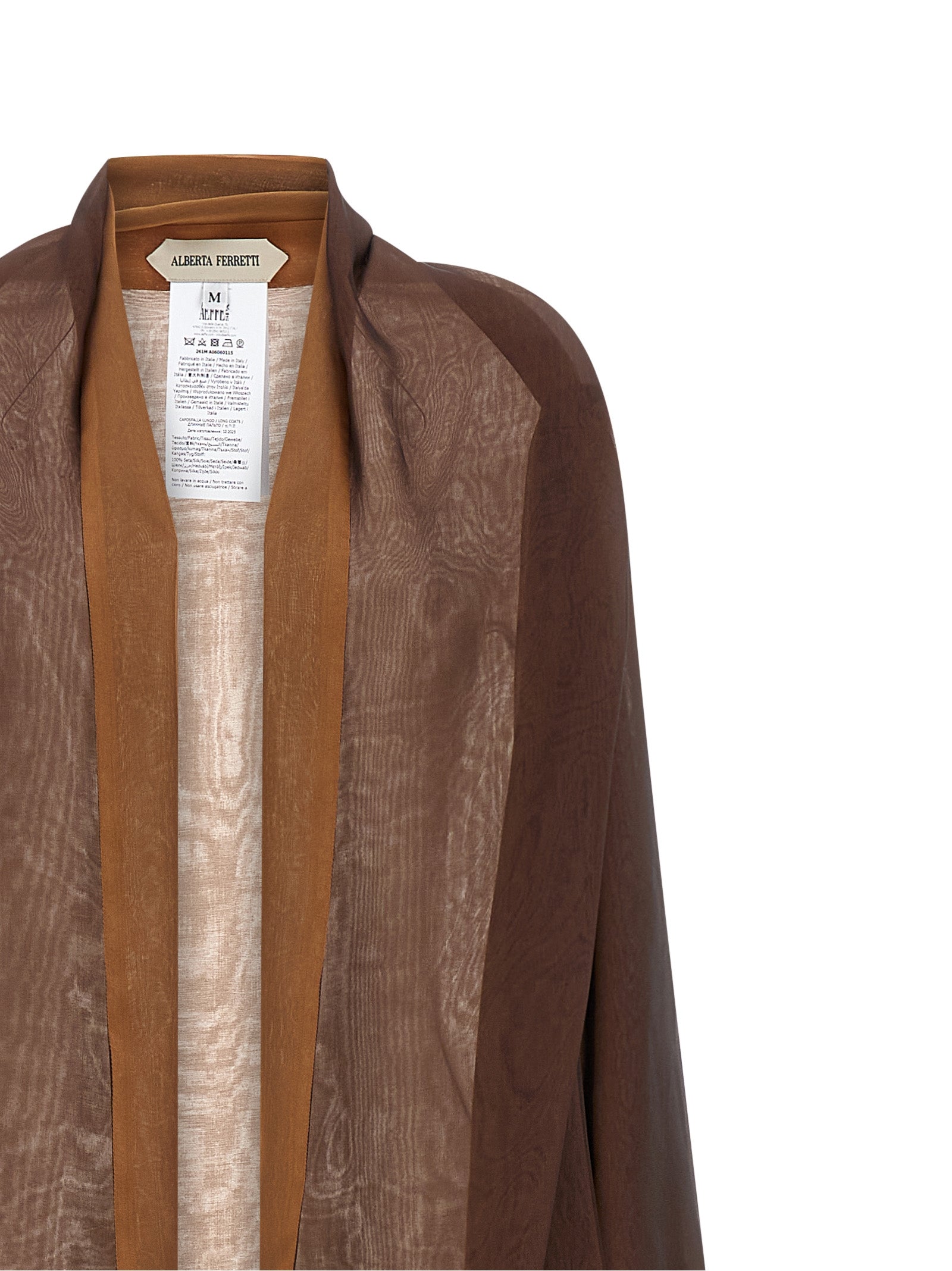Alberta Ferretti Brown Silk Women's Cardigan
