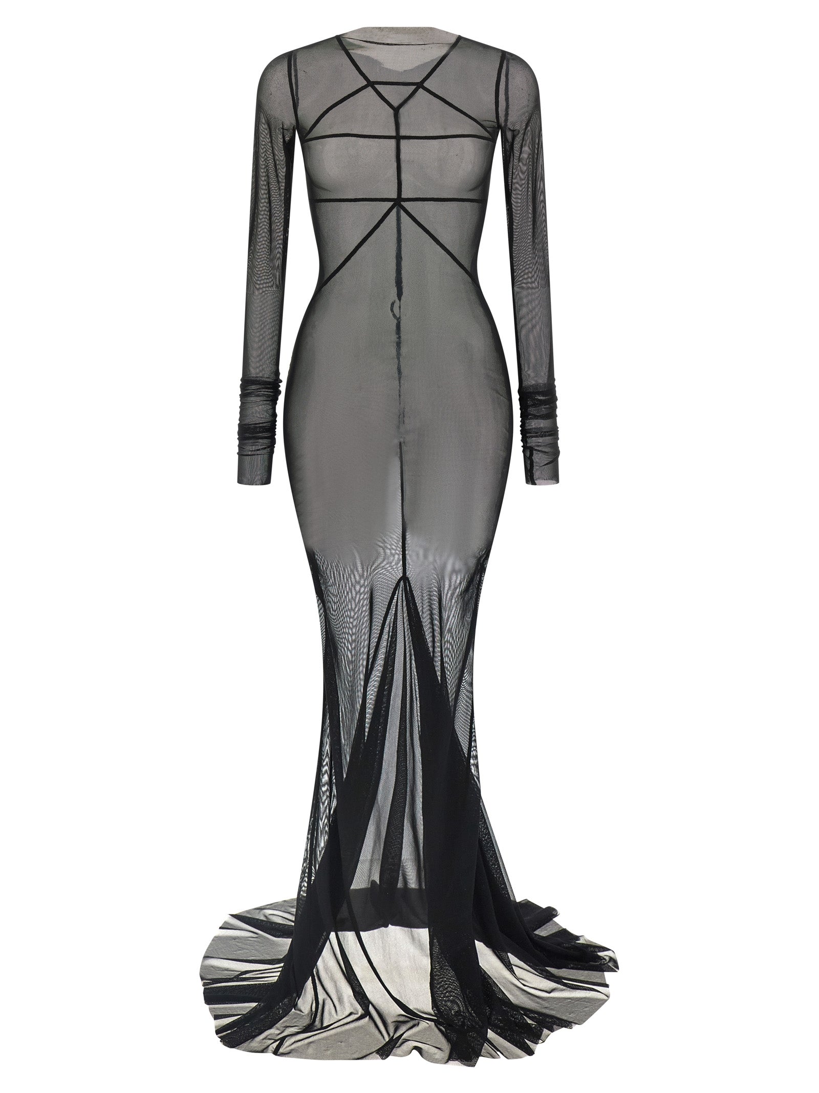 Rick Owens Black Nylon Long Women's Dress
