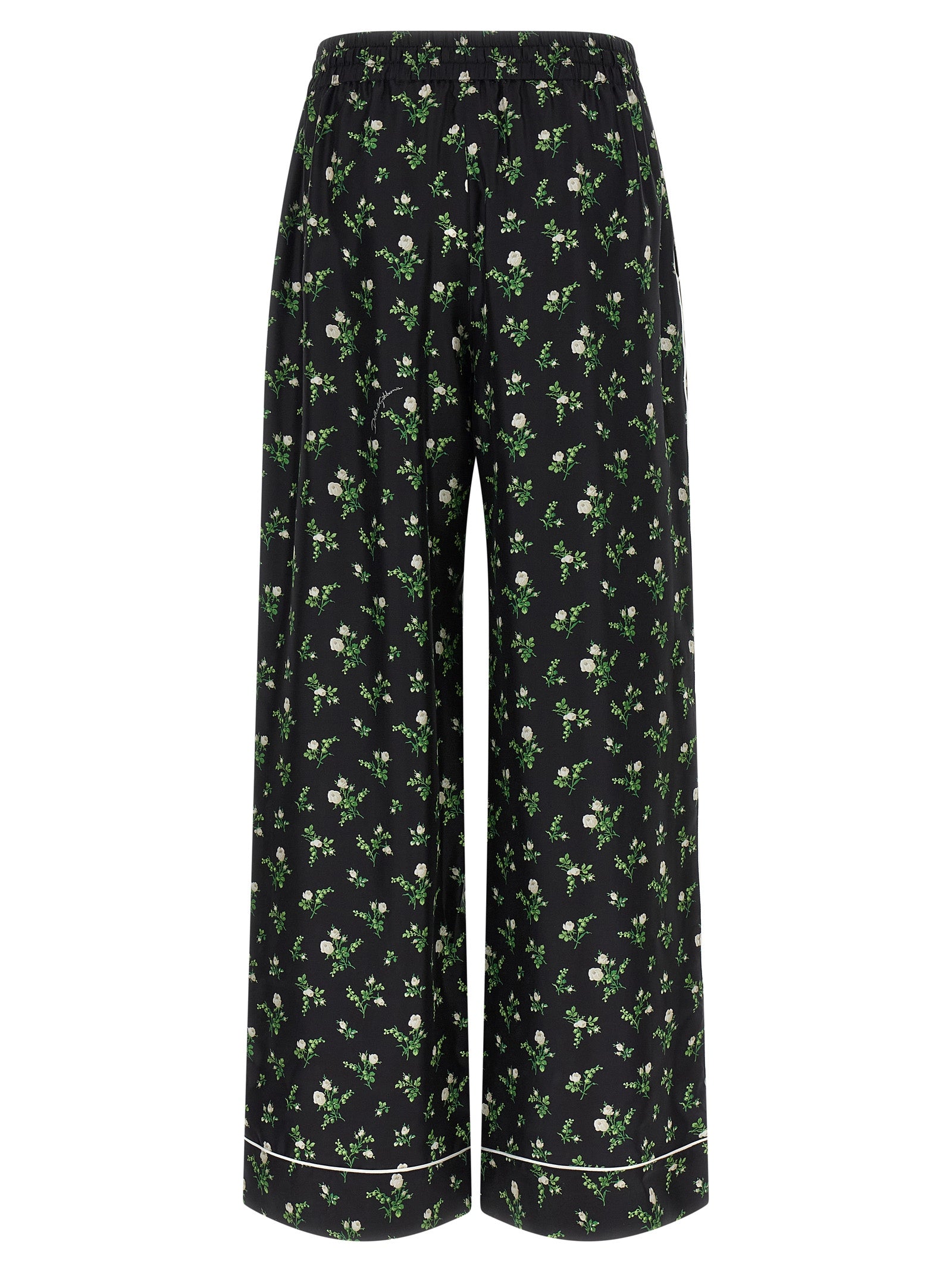 Dolce & Gabbana Black Silk Casual Women's Pants