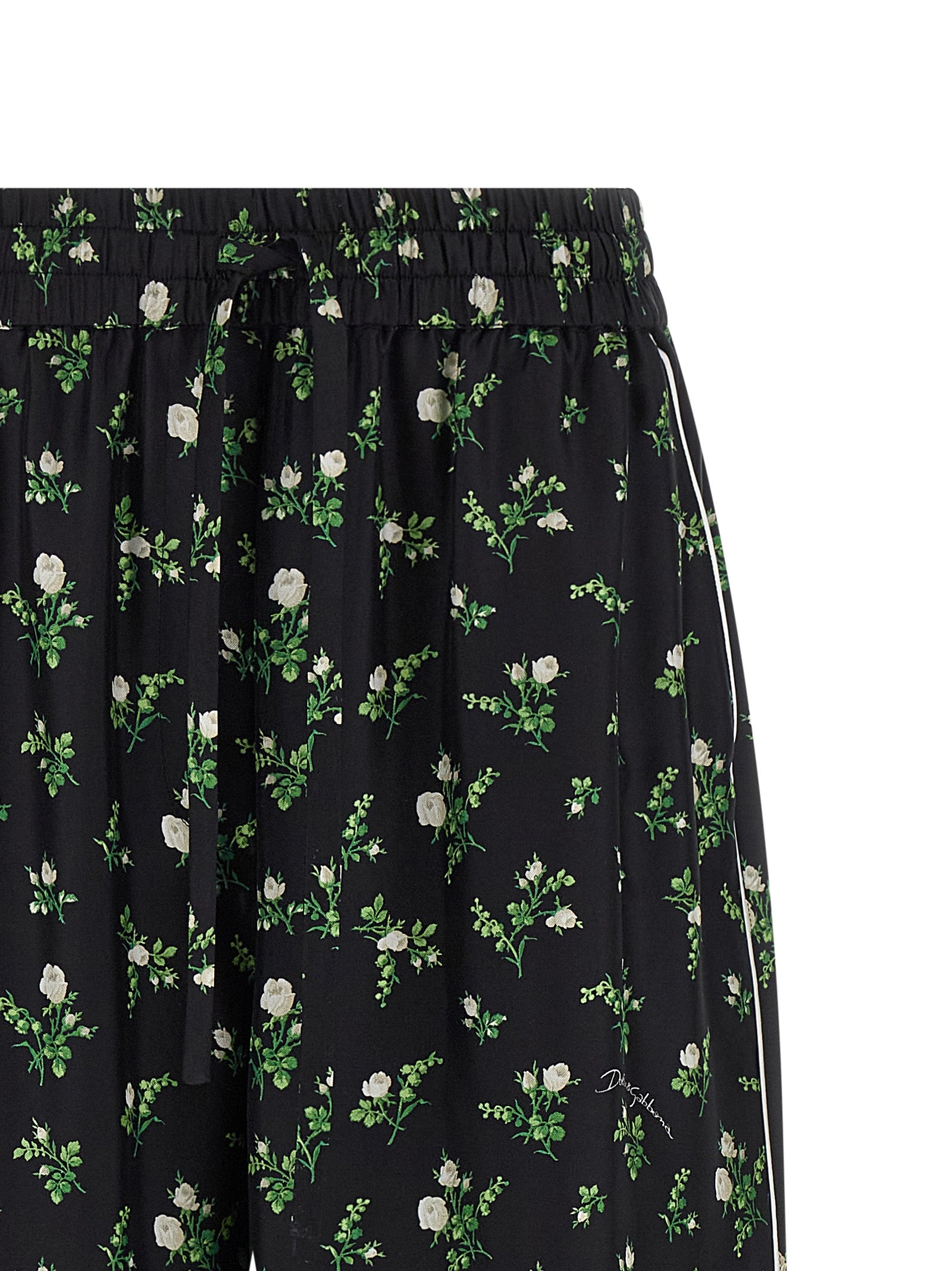 Dolce & Gabbana Black Silk Casual Women's Pants