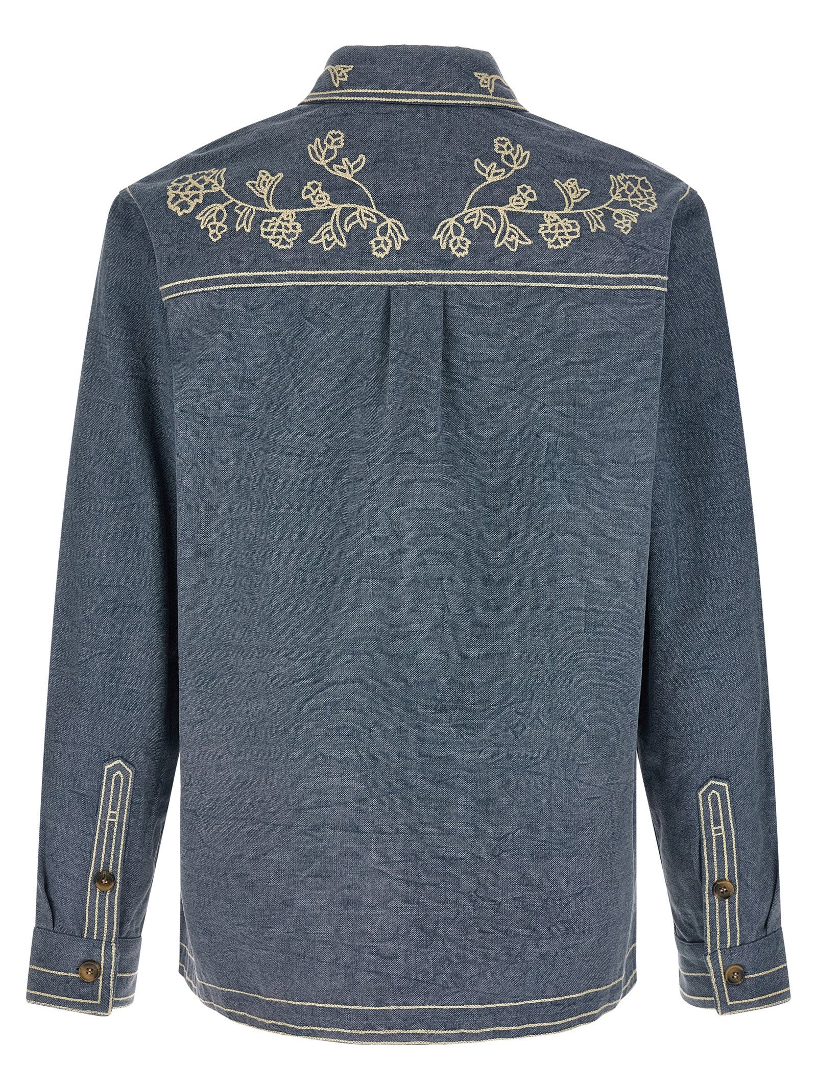 Isabel Marant Blue Cotton Men's Blouse