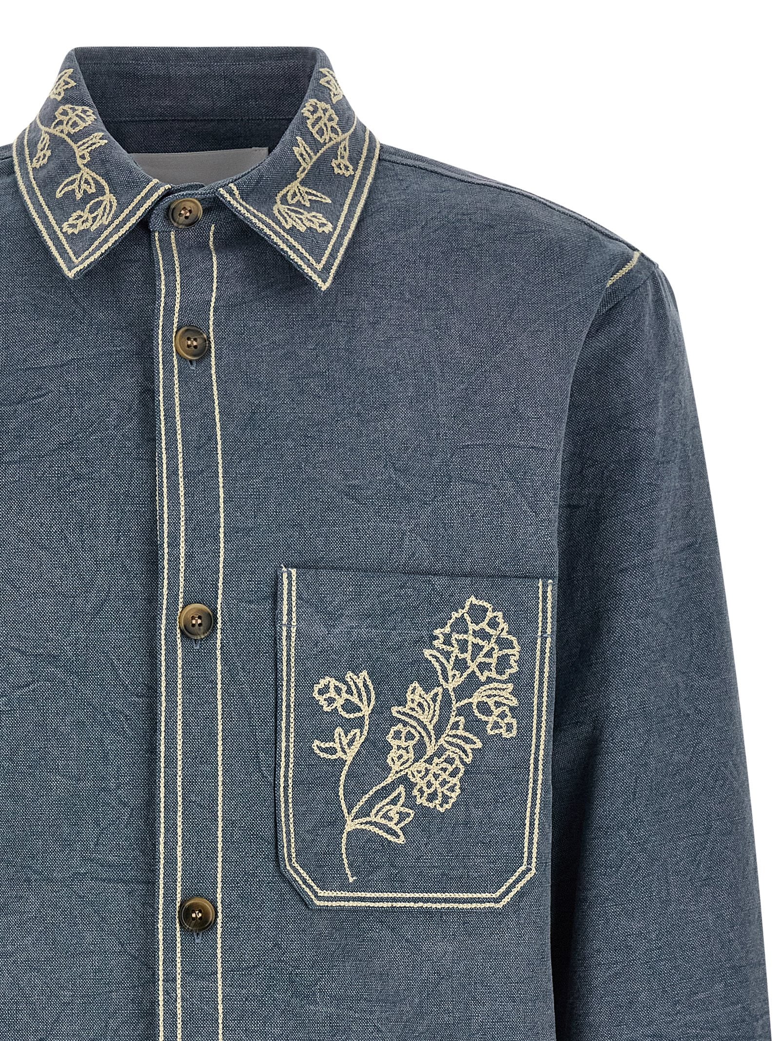 Isabel Marant Blue Cotton Men's Blouse