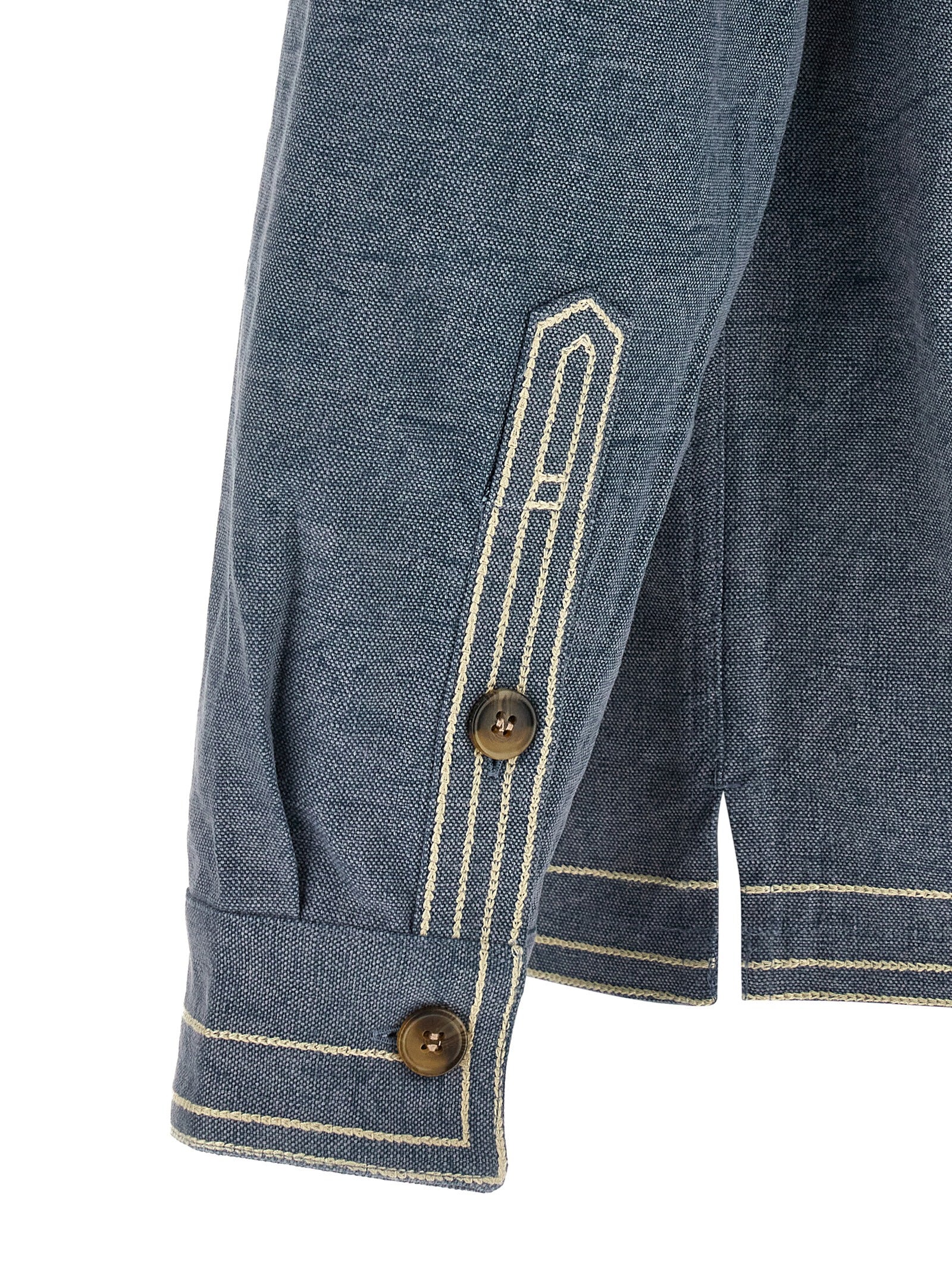 Isabel Marant Blue Cotton Men's Blouse