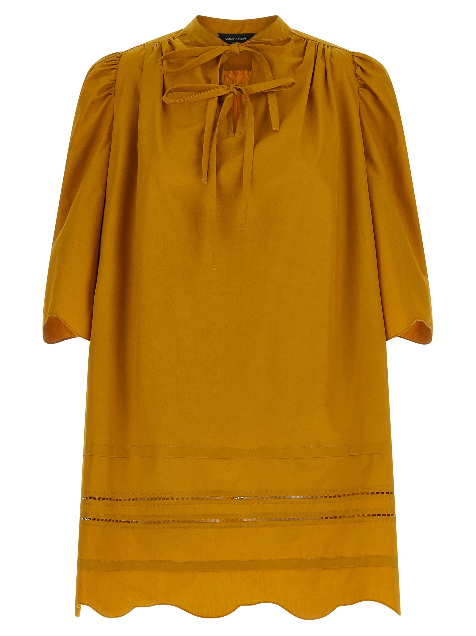 Fabiana Filippi Bicolor Cotton Short Women's Dress