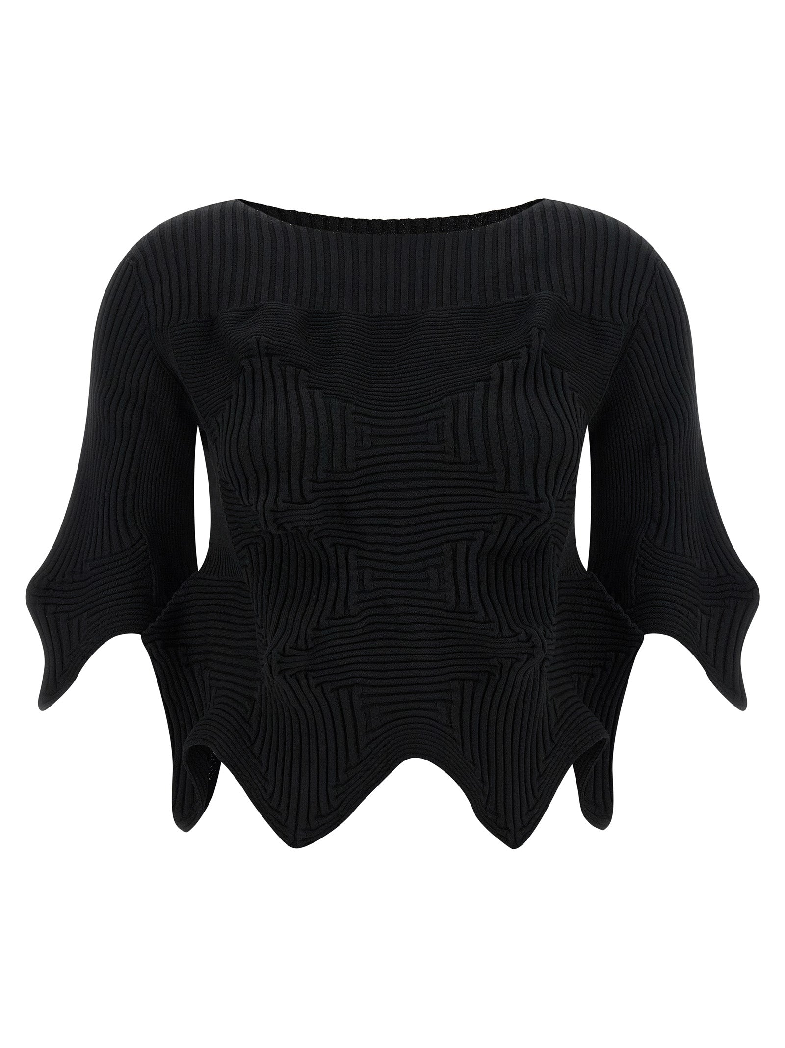 Issey Miyake Black Polyester Women's Blouse