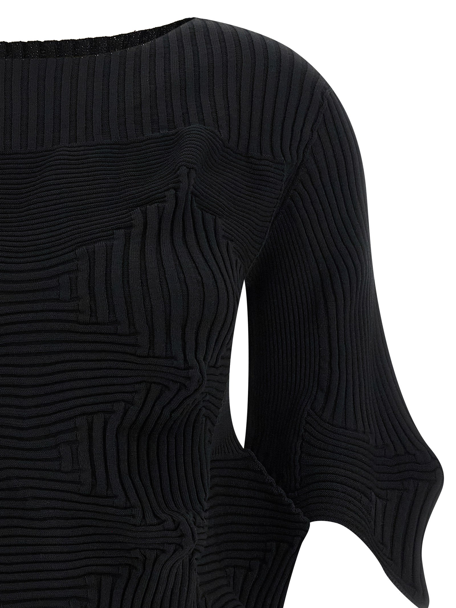 Issey Miyake Black Polyester Women's Blouse