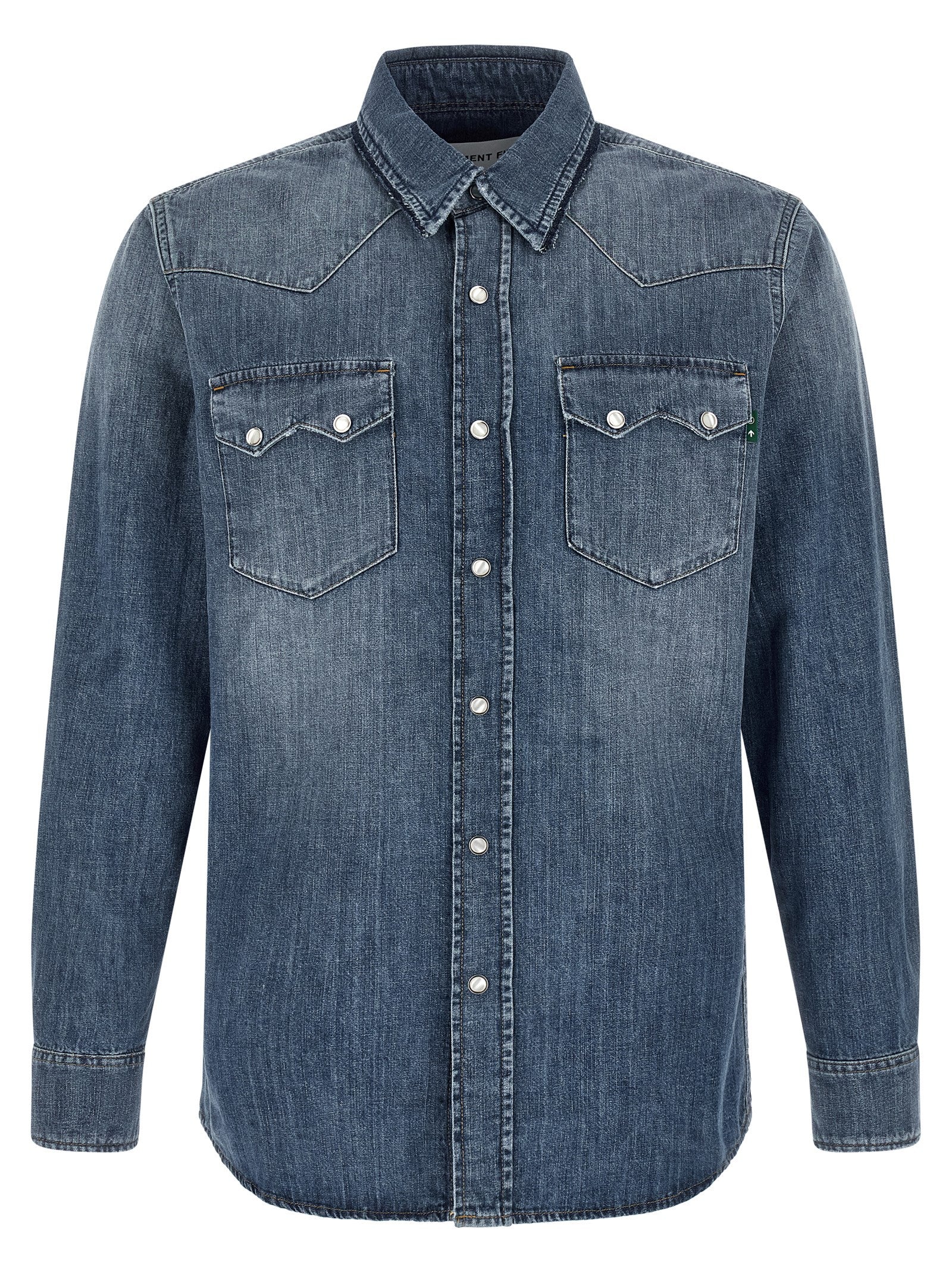 Department 5 Blue Cotton Men's Blouse