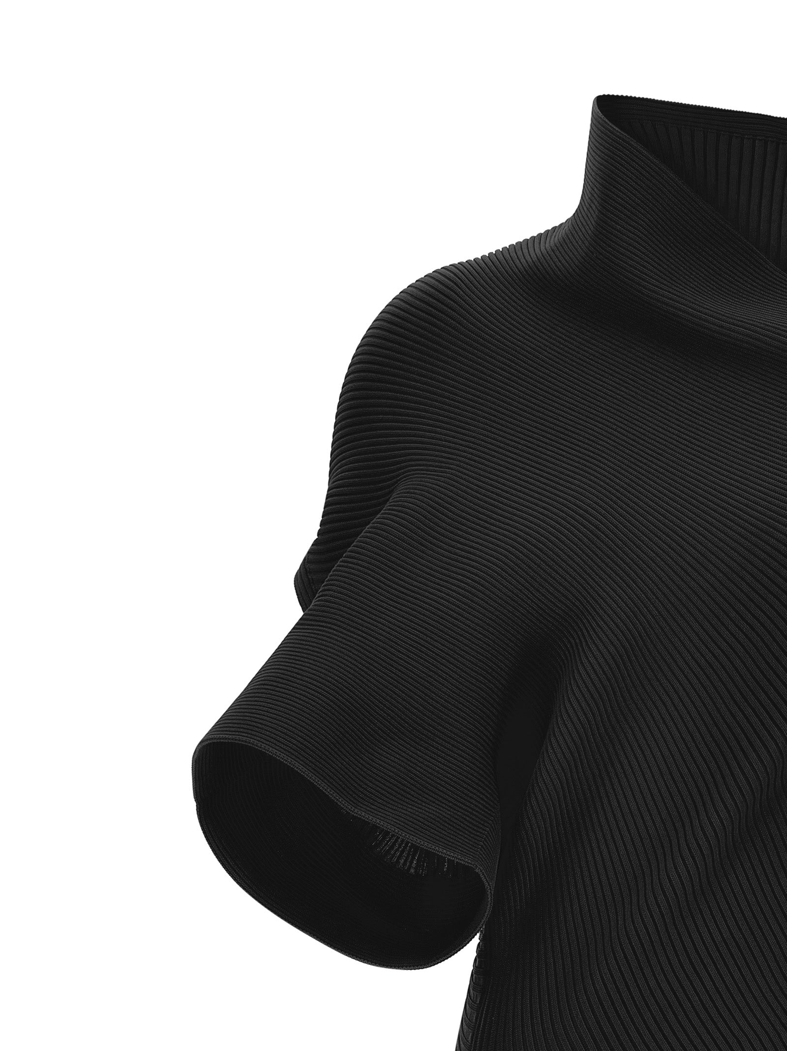 Issey Miyake Black Polyester Midi Women's Dress