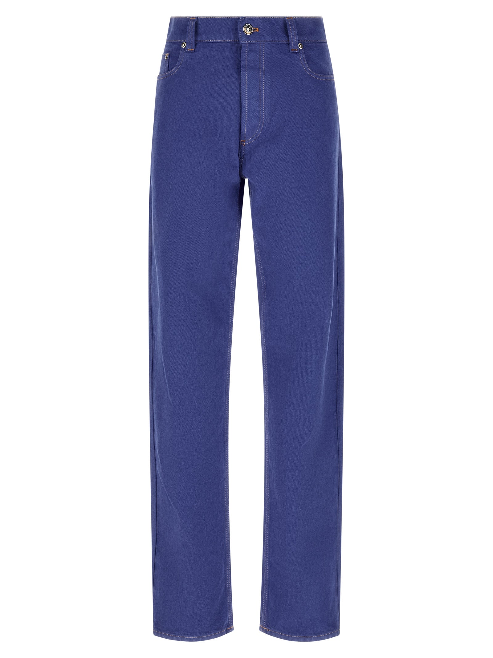 Versace Blue Cotton Straight-Leg Women's Jeans