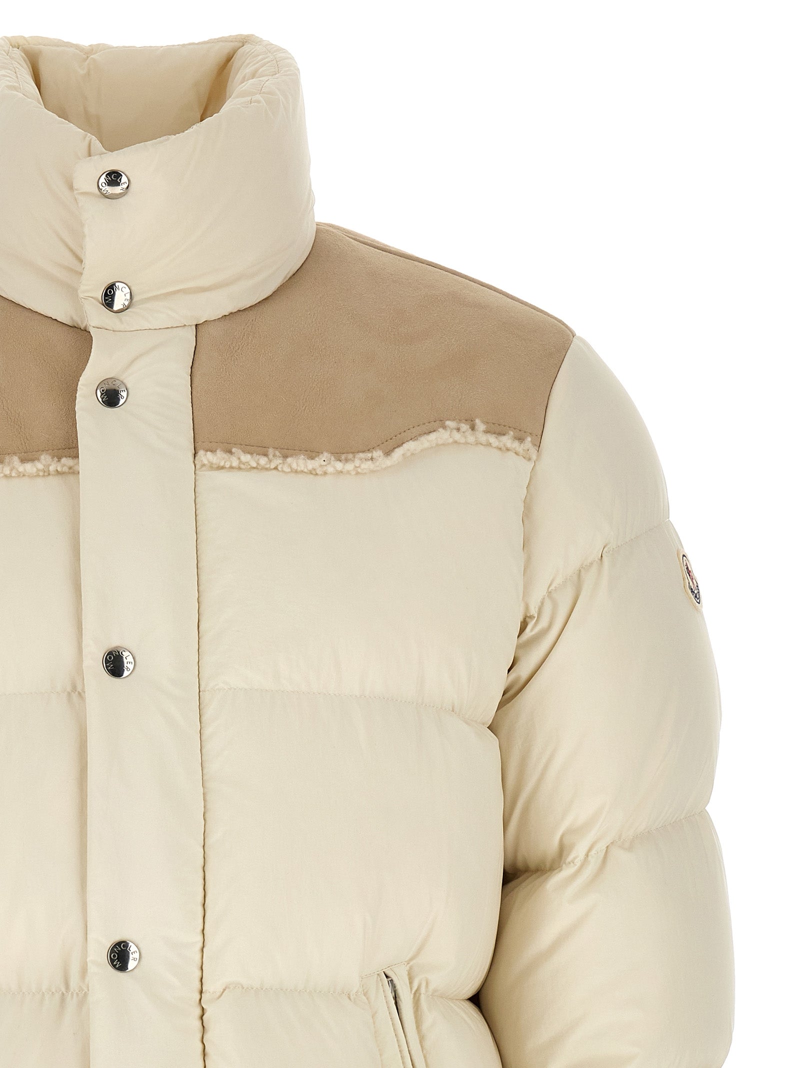 Moncler Beige Polyamide Full-Length Men's Jacket