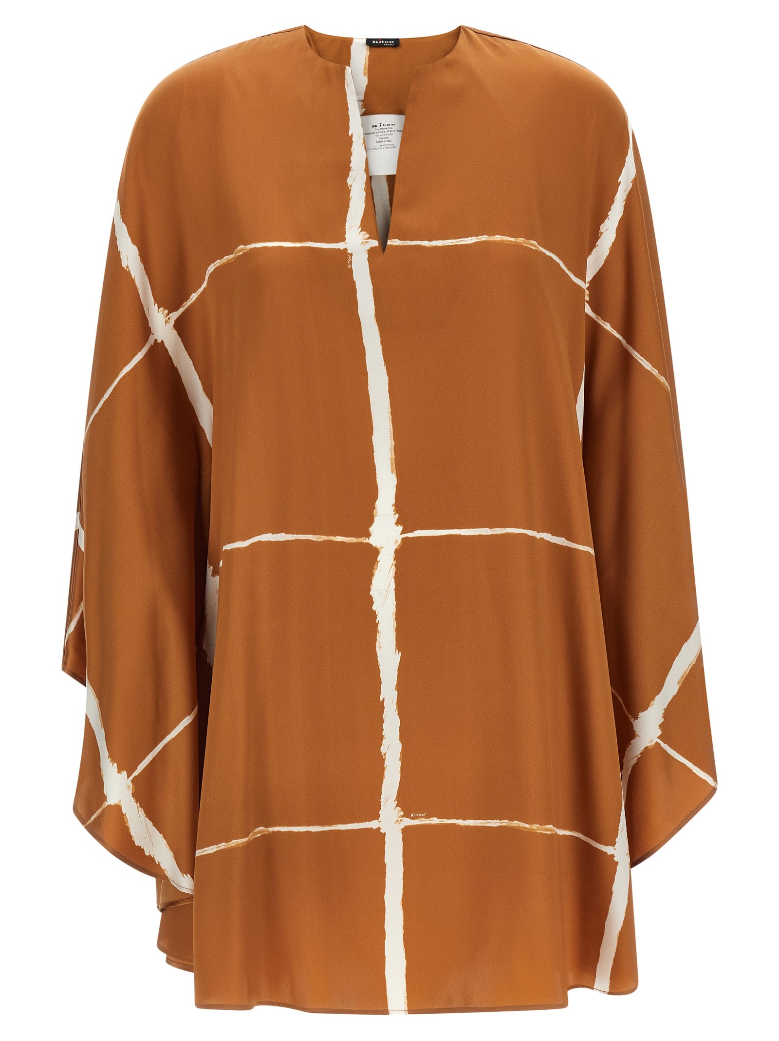Kiton Brown Silk Women's Blouse
