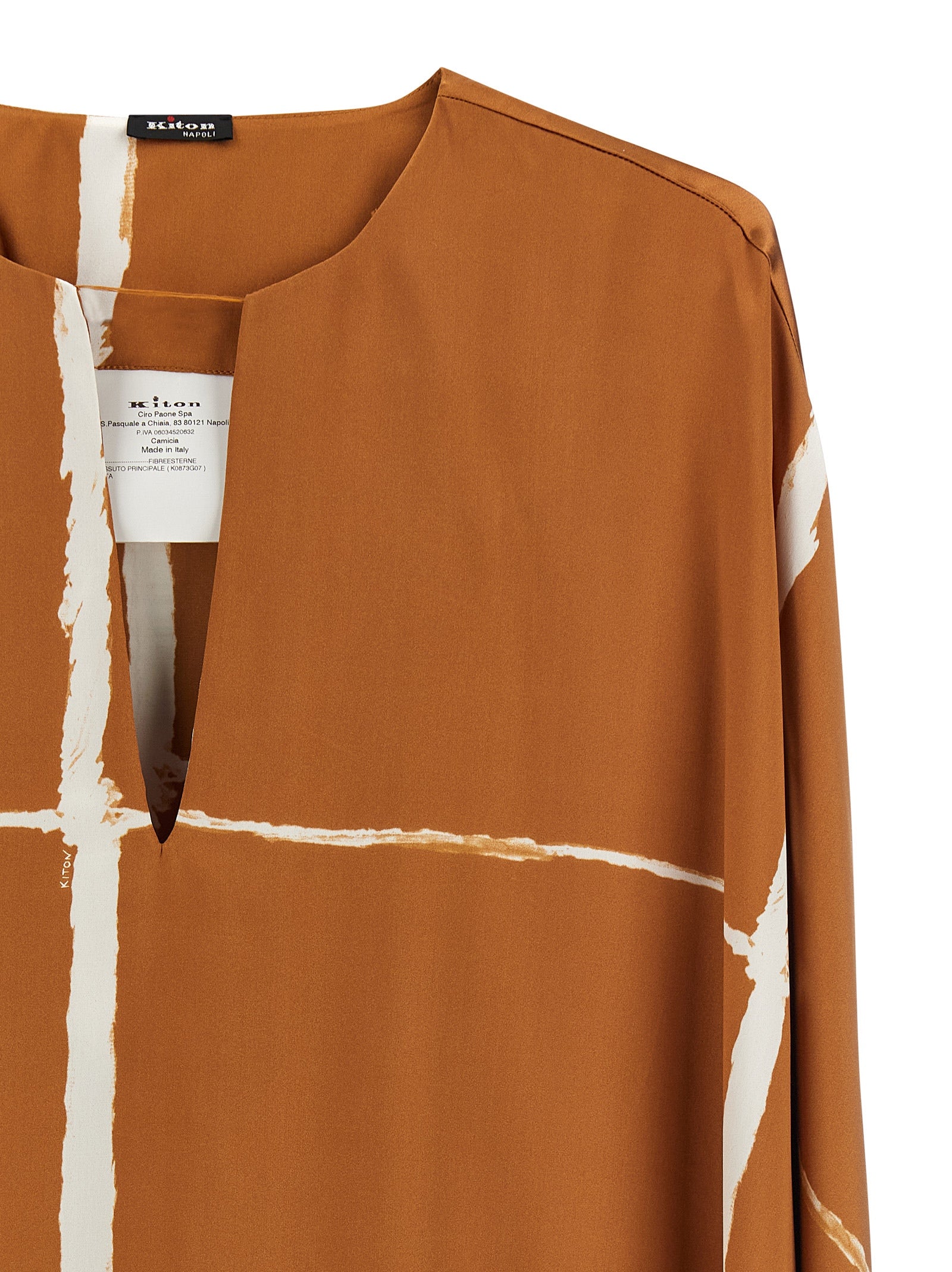 Kiton Brown Silk Women's Blouse