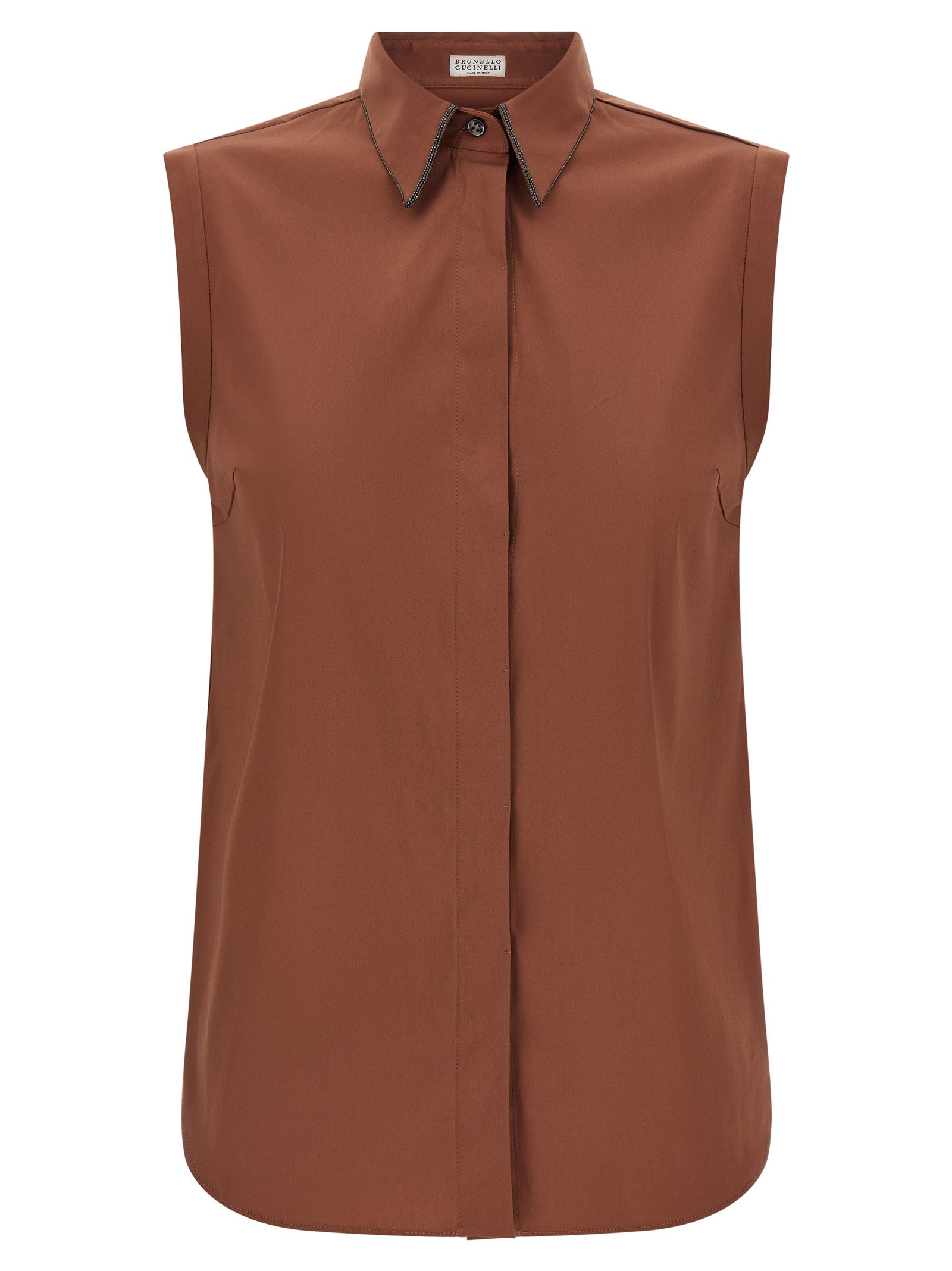 Brunello Cucinelli Brown Cotton Women's Blouse