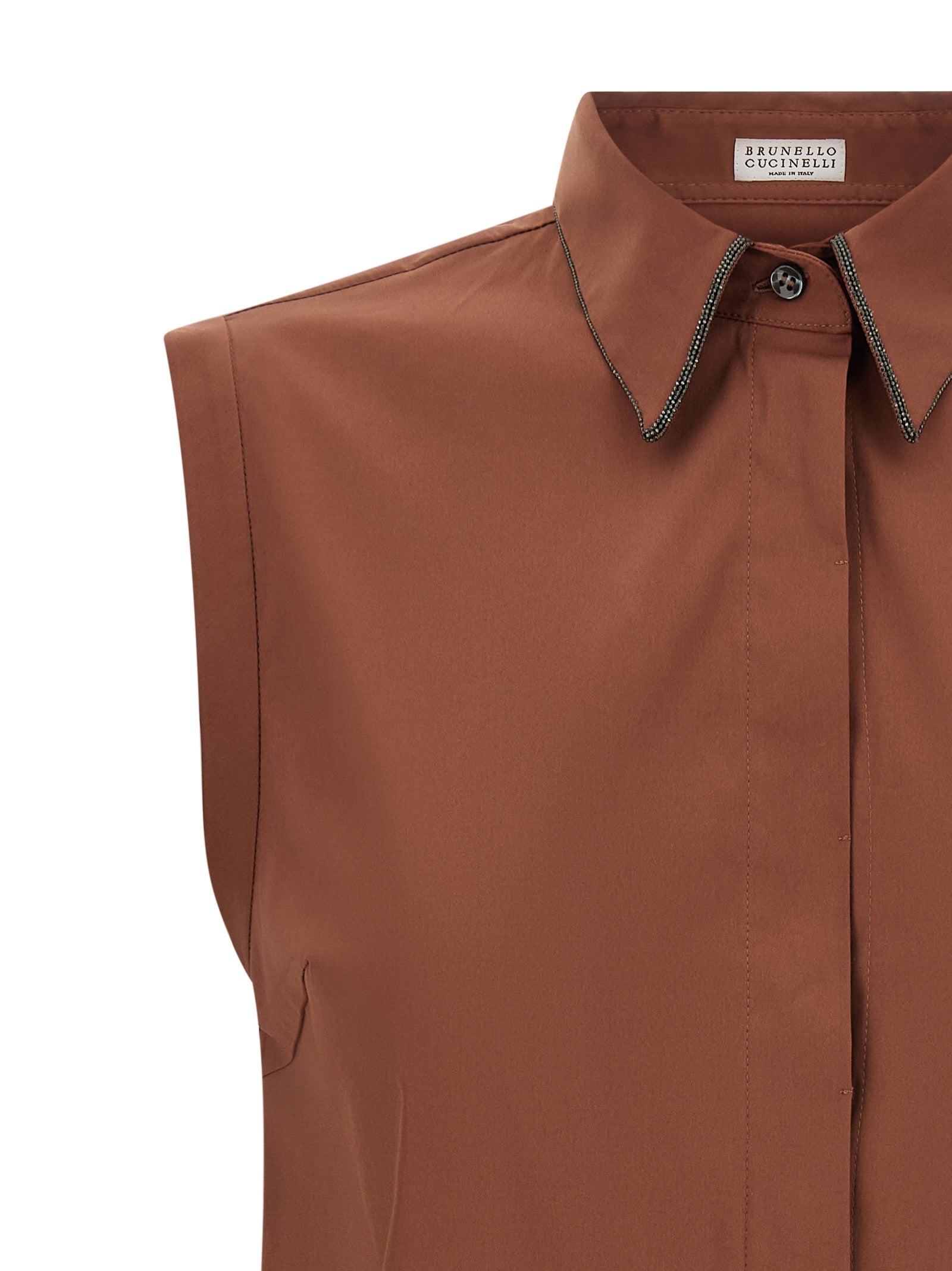Brunello Cucinelli Brown Cotton Women's Blouse