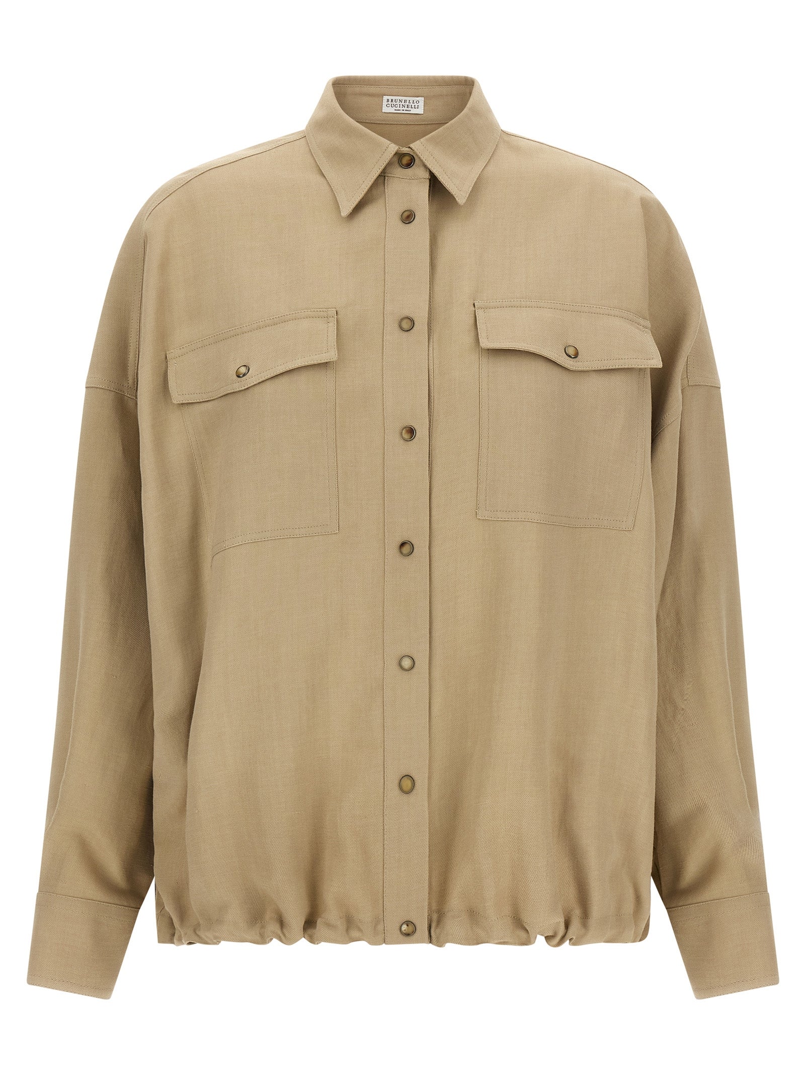 Brunello Cucinelli Beige Viscose Women's Blouse