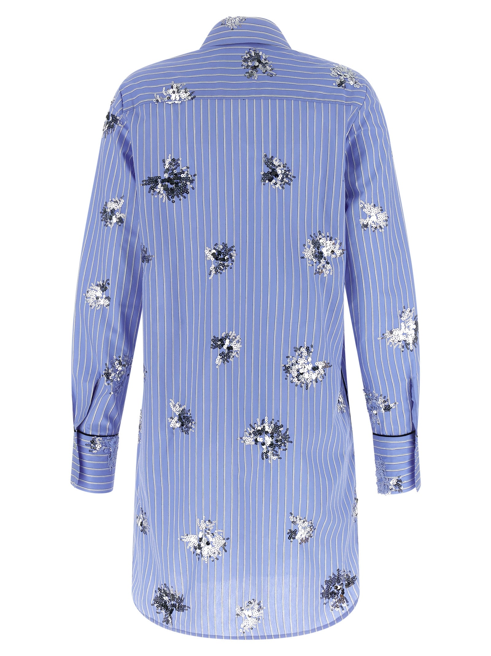 LE TWINS Blue Cotton Short Women's Dress