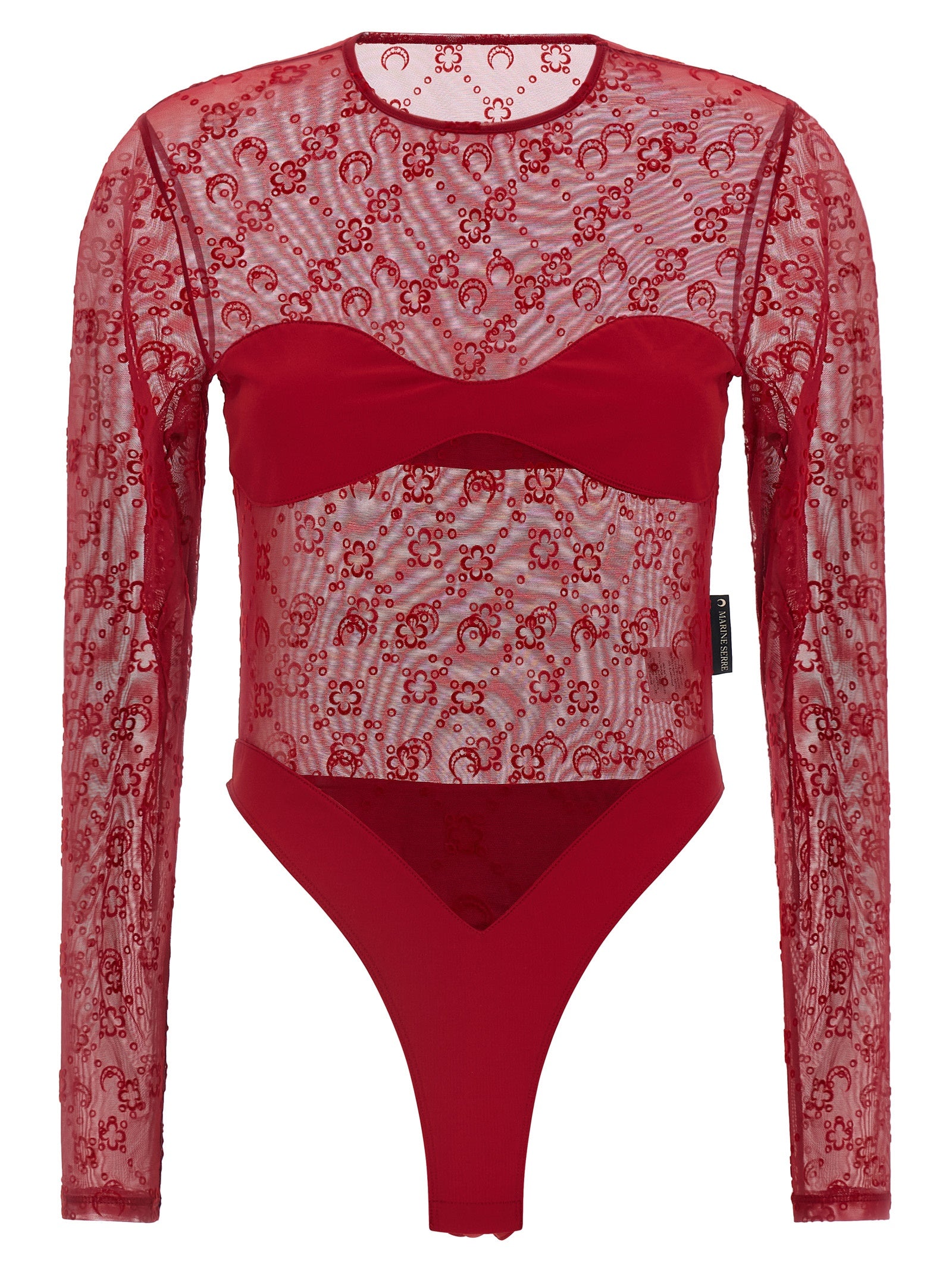 Marine Serre Multicolor Polyamide Women's Bodysuit